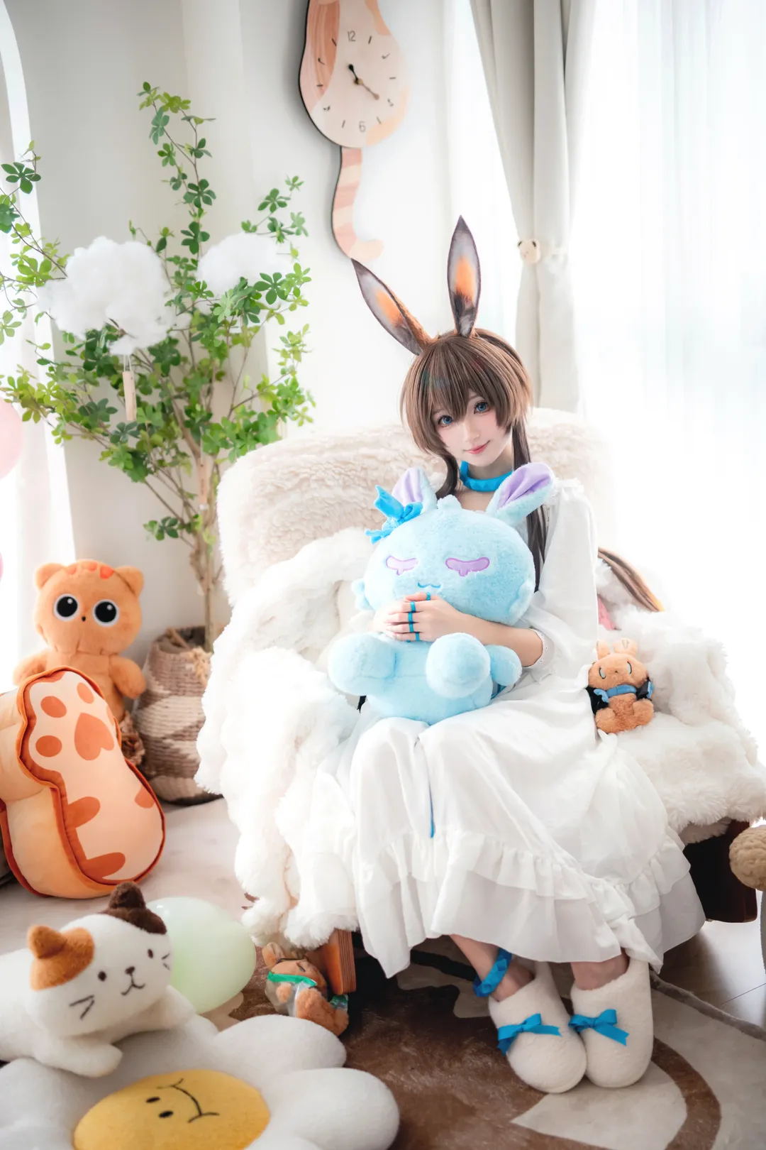 Anime-style photography, Arknights, Amiya cosplay, Amiya pajamas cosplay, Loungewear cosplay - Image 1