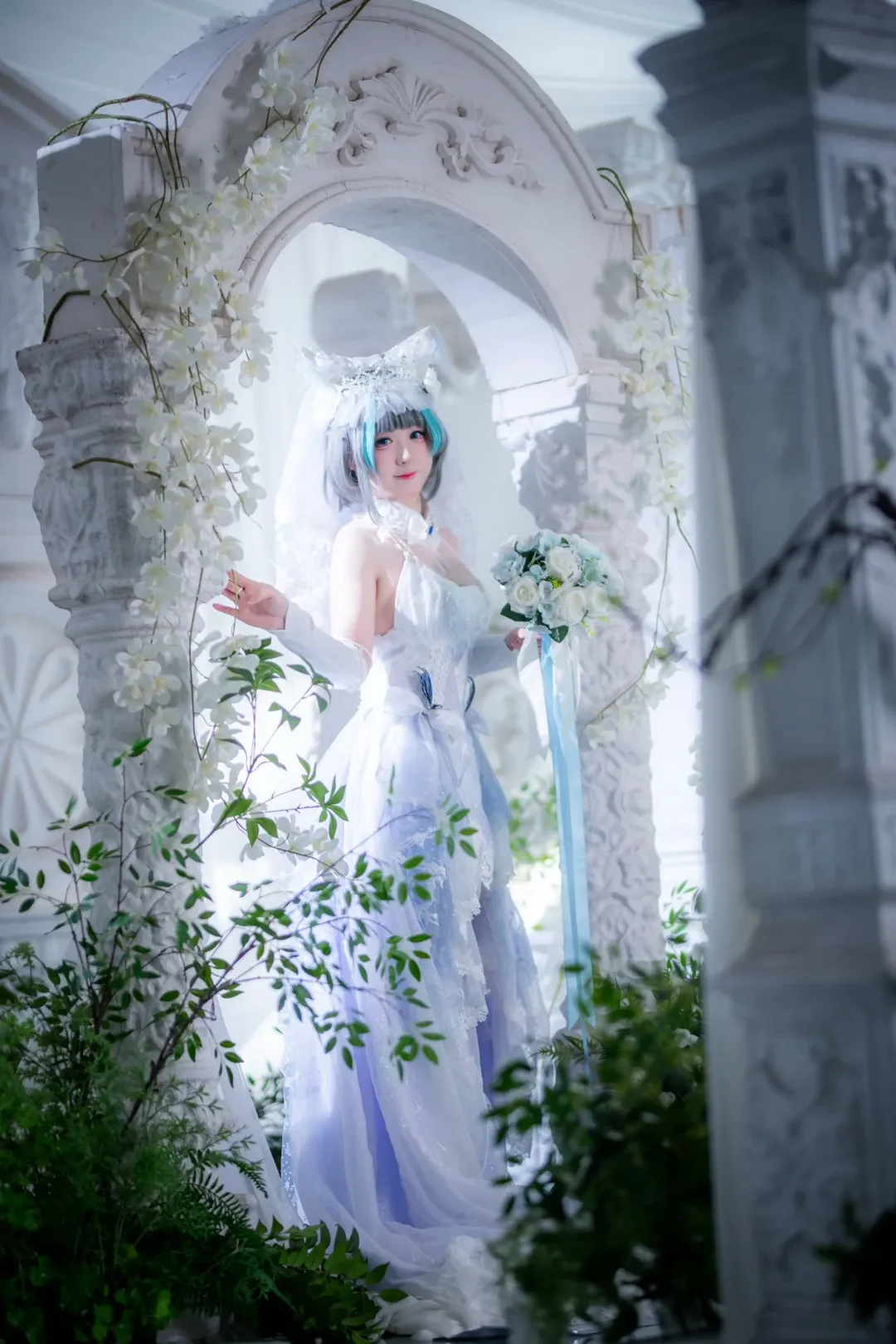 柴郡cos, 碧蓝航线, cosplay摄影, 柴郡誓约花嫁, 二次元花嫁 - 第1张