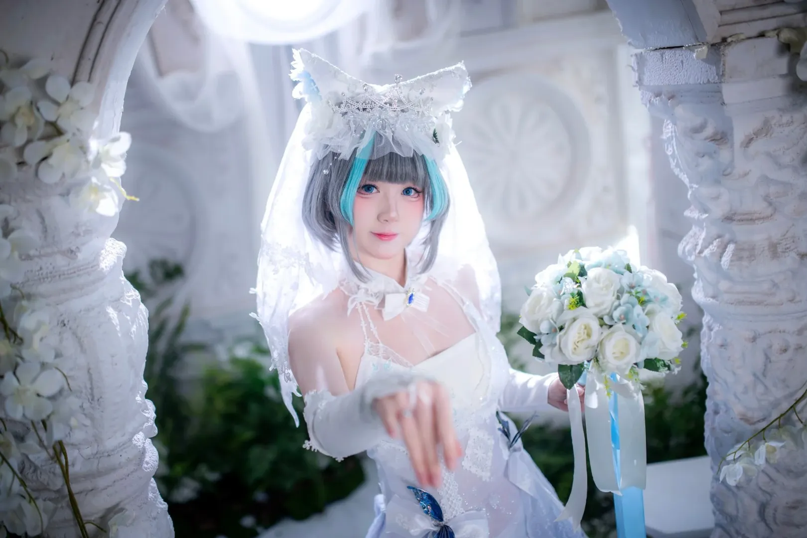 柴郡cos, 碧蓝航线, cosplay摄影, 柴郡誓约花嫁, 二次元花嫁 - 第10张