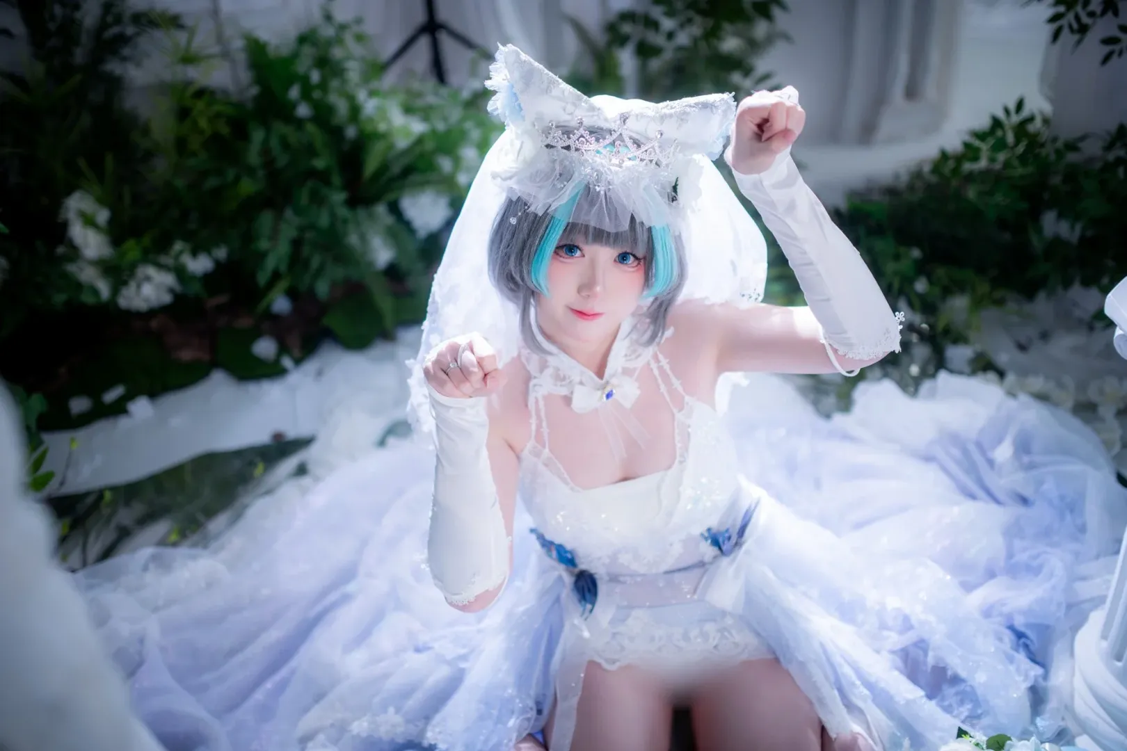 柴郡cos, 碧蓝航线, cosplay摄影, 柴郡誓约花嫁, 二次元花嫁 - 第12张