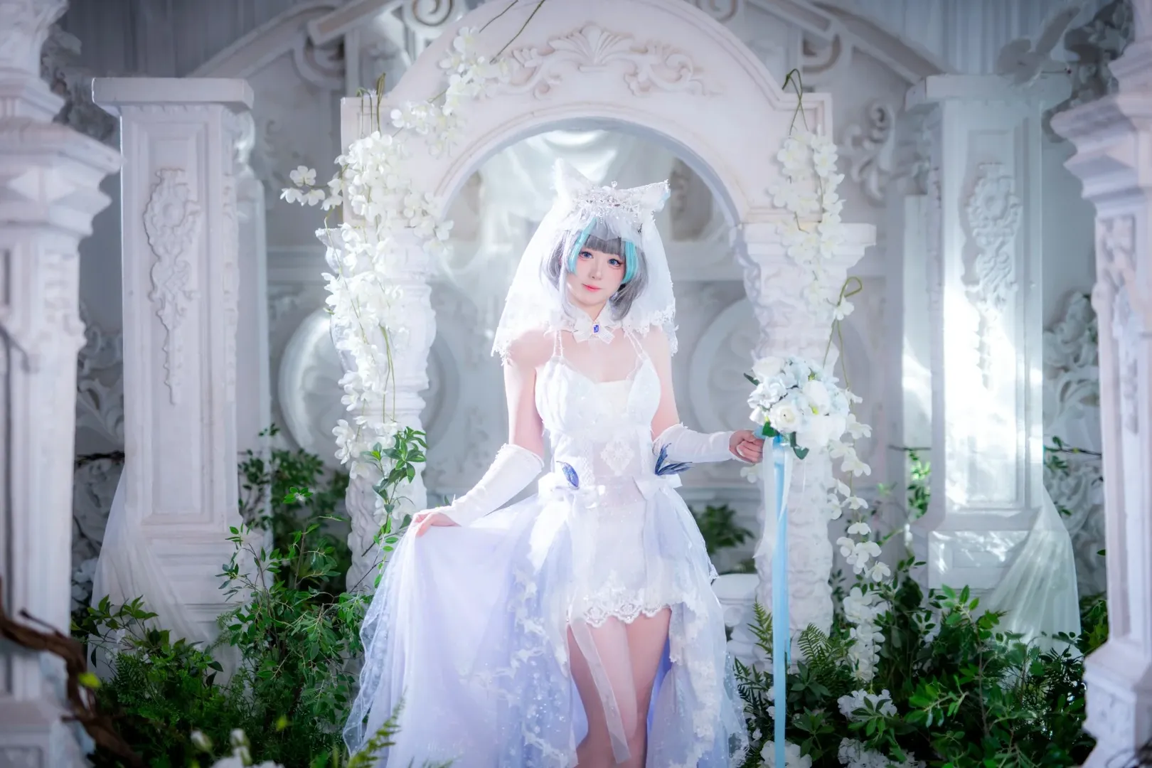 柴郡cos, 碧蓝航线, cosplay摄影, 柴郡誓约花嫁, 二次元花嫁 - 第13张