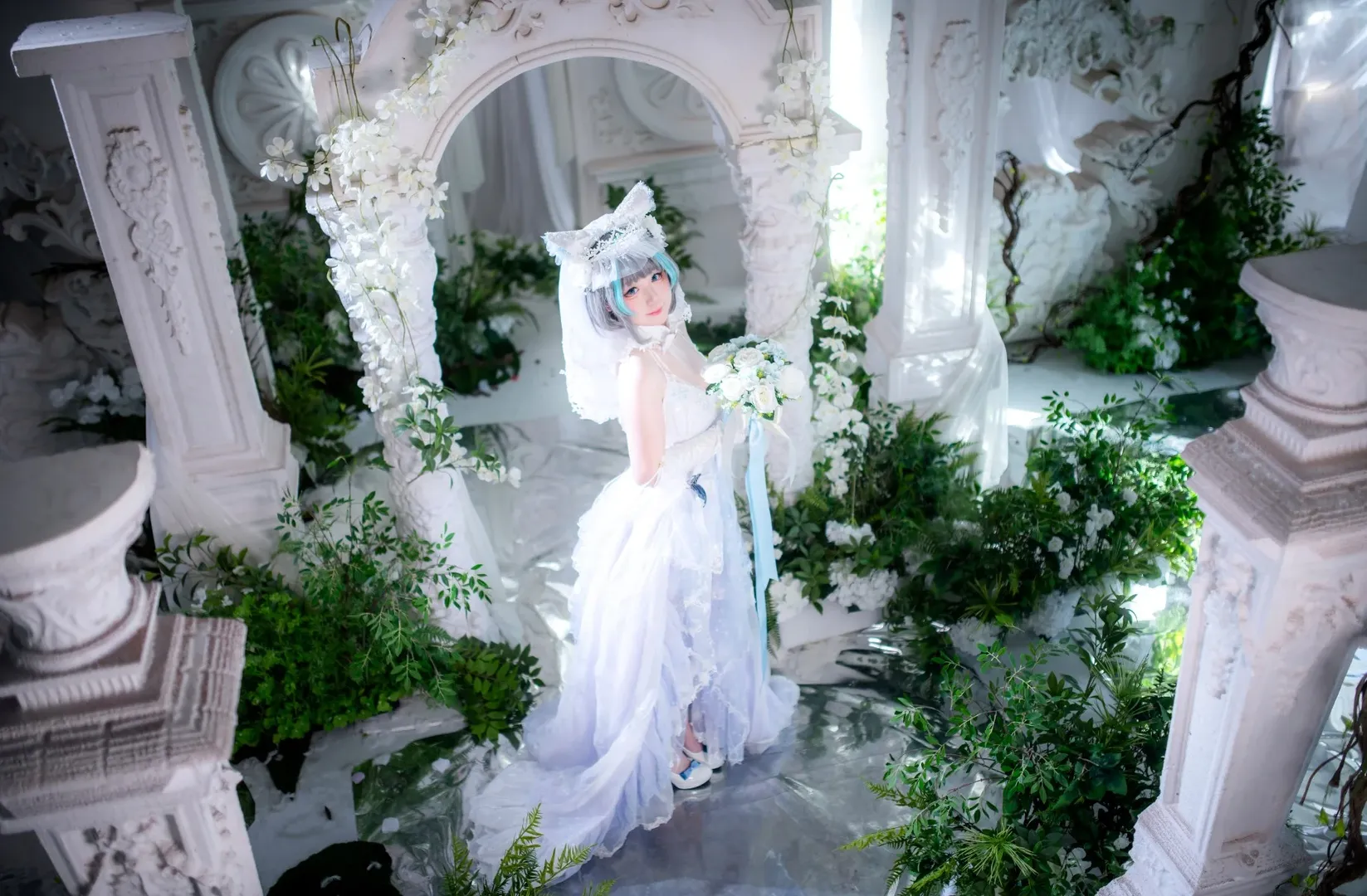 柴郡cos, 碧蓝航线, cosplay摄影, 柴郡誓约花嫁, 二次元花嫁 - 第3张