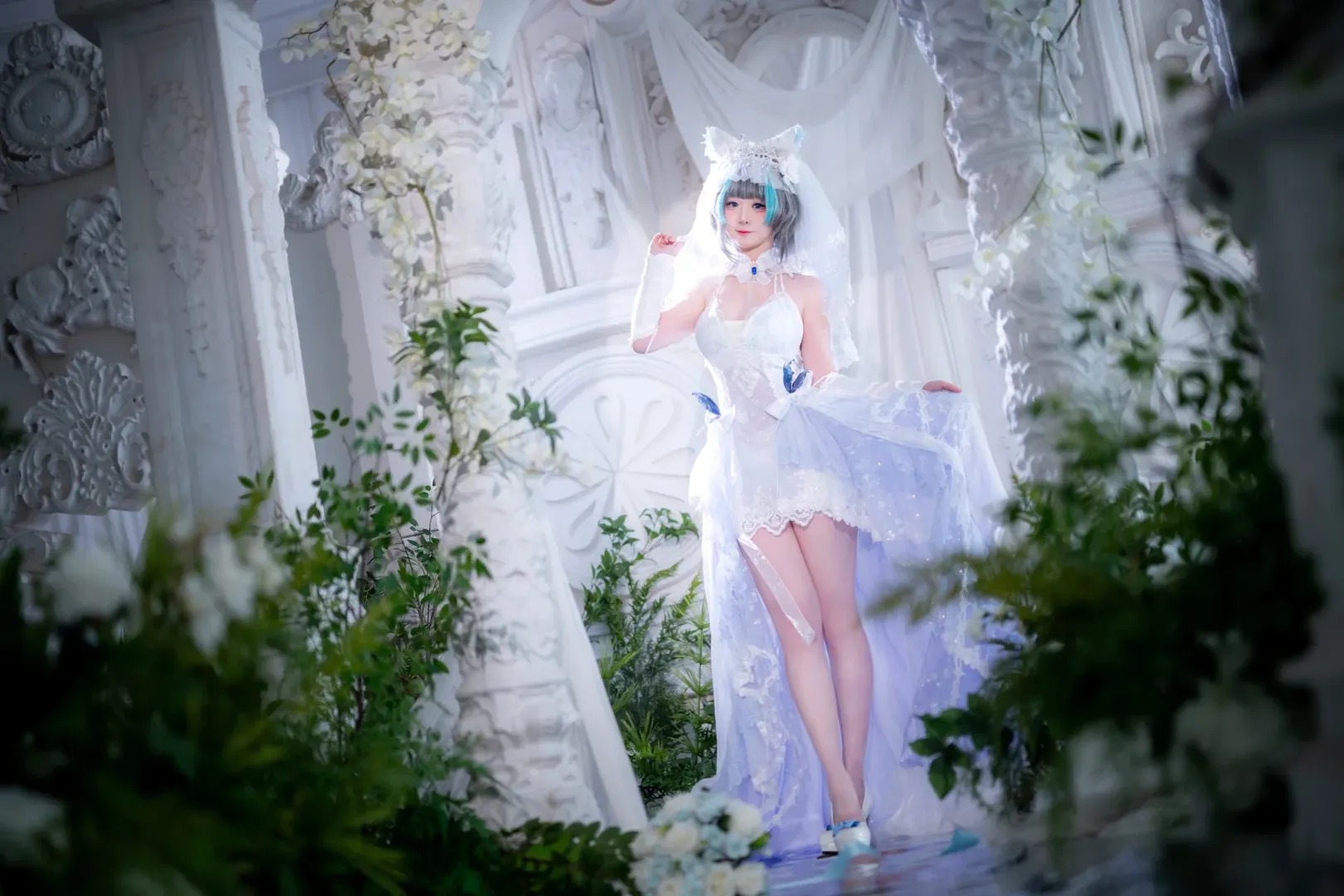 柴郡cos, 碧蓝航线, cosplay摄影, 柴郡誓约花嫁, 二次元花嫁 - 第4张