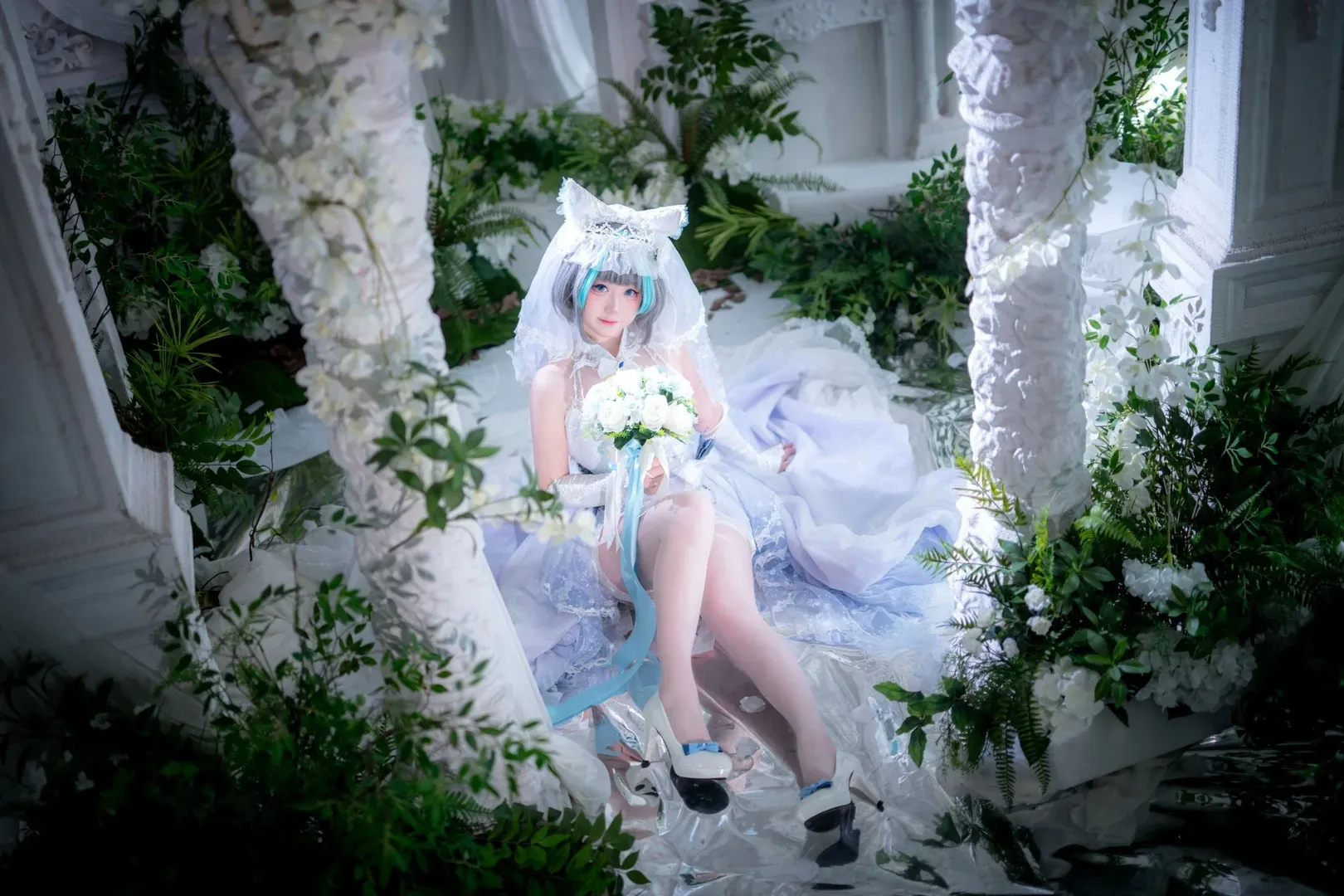 柴郡cos, 碧蓝航线, cosplay摄影, 柴郡誓约花嫁, 二次元花嫁 - 第5张