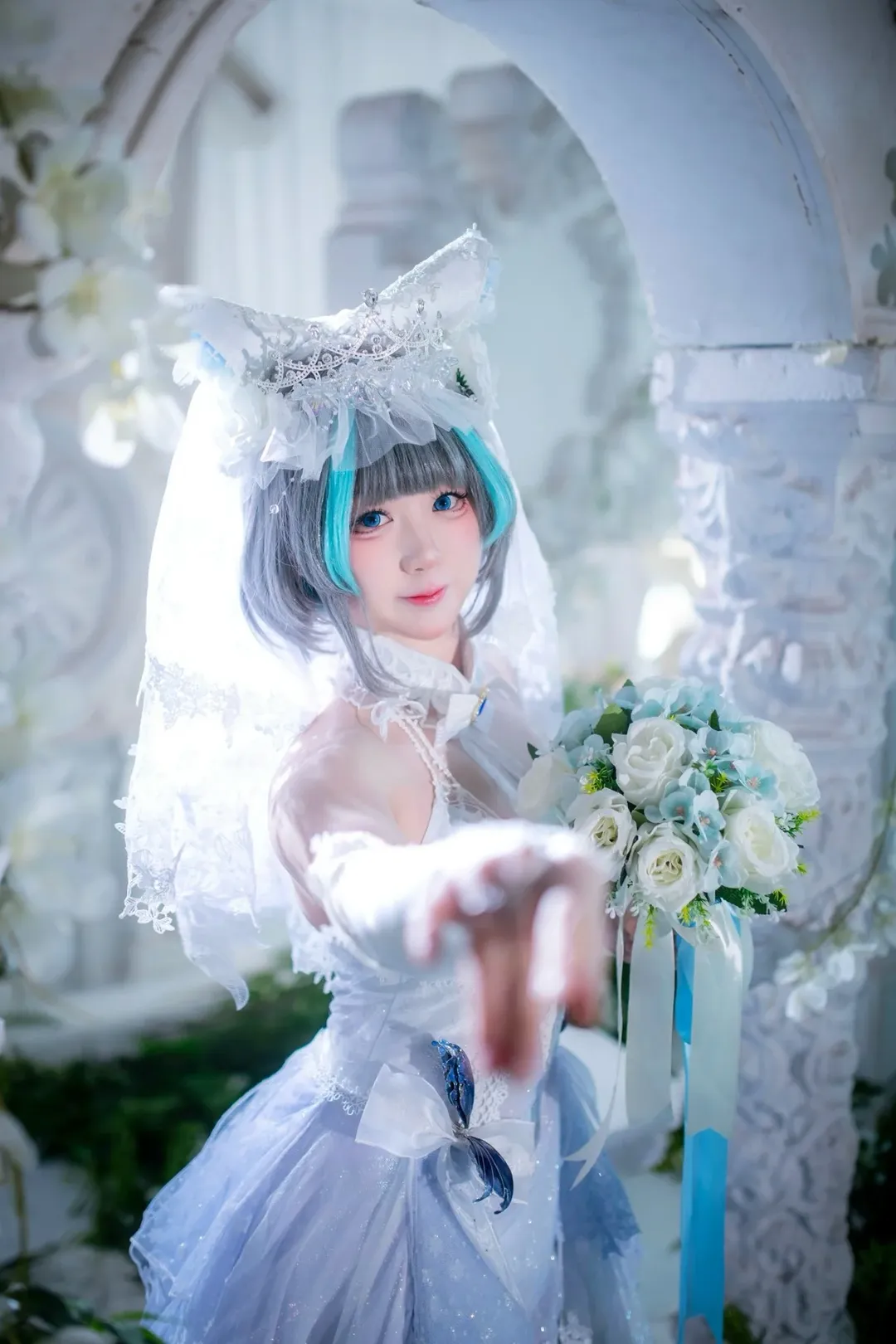 柴郡cos, 碧蓝航线, cosplay摄影, 柴郡誓约花嫁, 二次元花嫁
