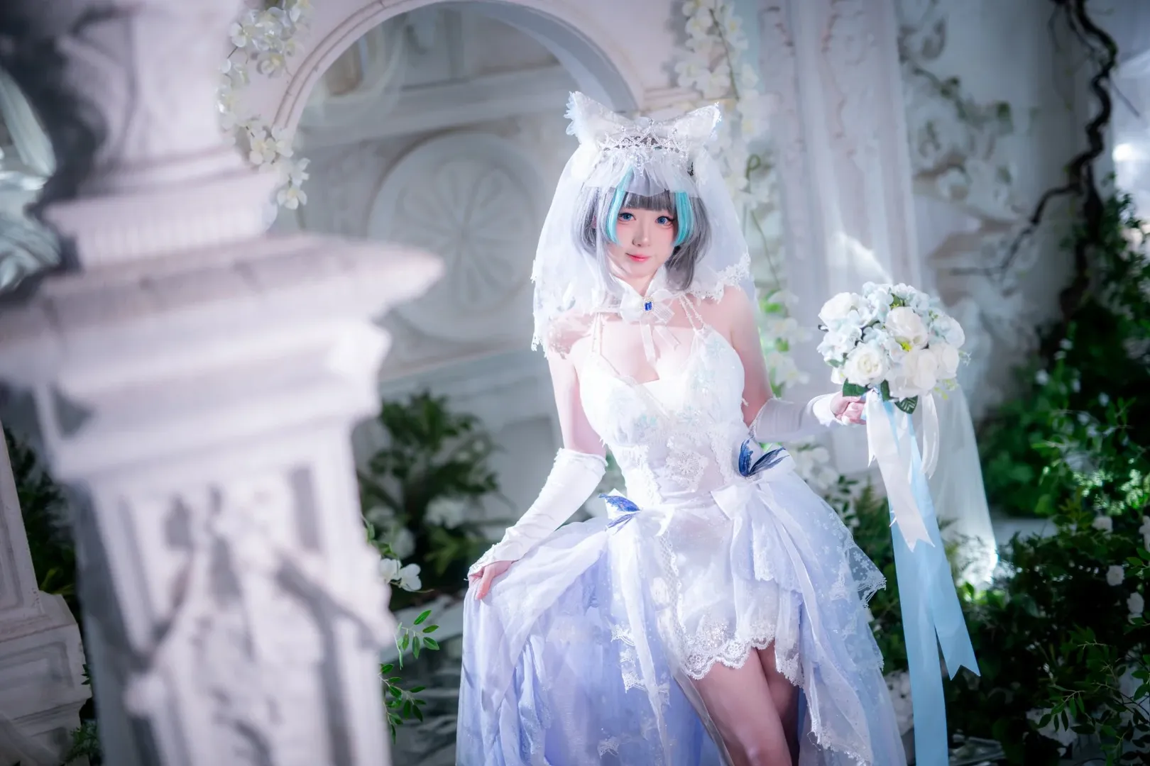 柴郡cos, 碧蓝航线, cosplay摄影, 柴郡誓约花嫁, 二次元花嫁 - 第9张
