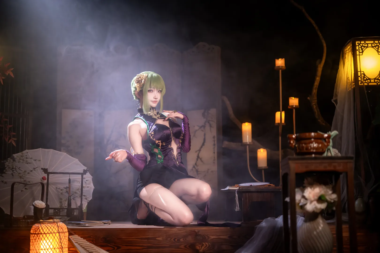 二次元撮影, チャイナドレス コスプレ, 中華風コスプレ, C.C. コスプレ, コードギアス 反逆のルルーシュ - 10枚目