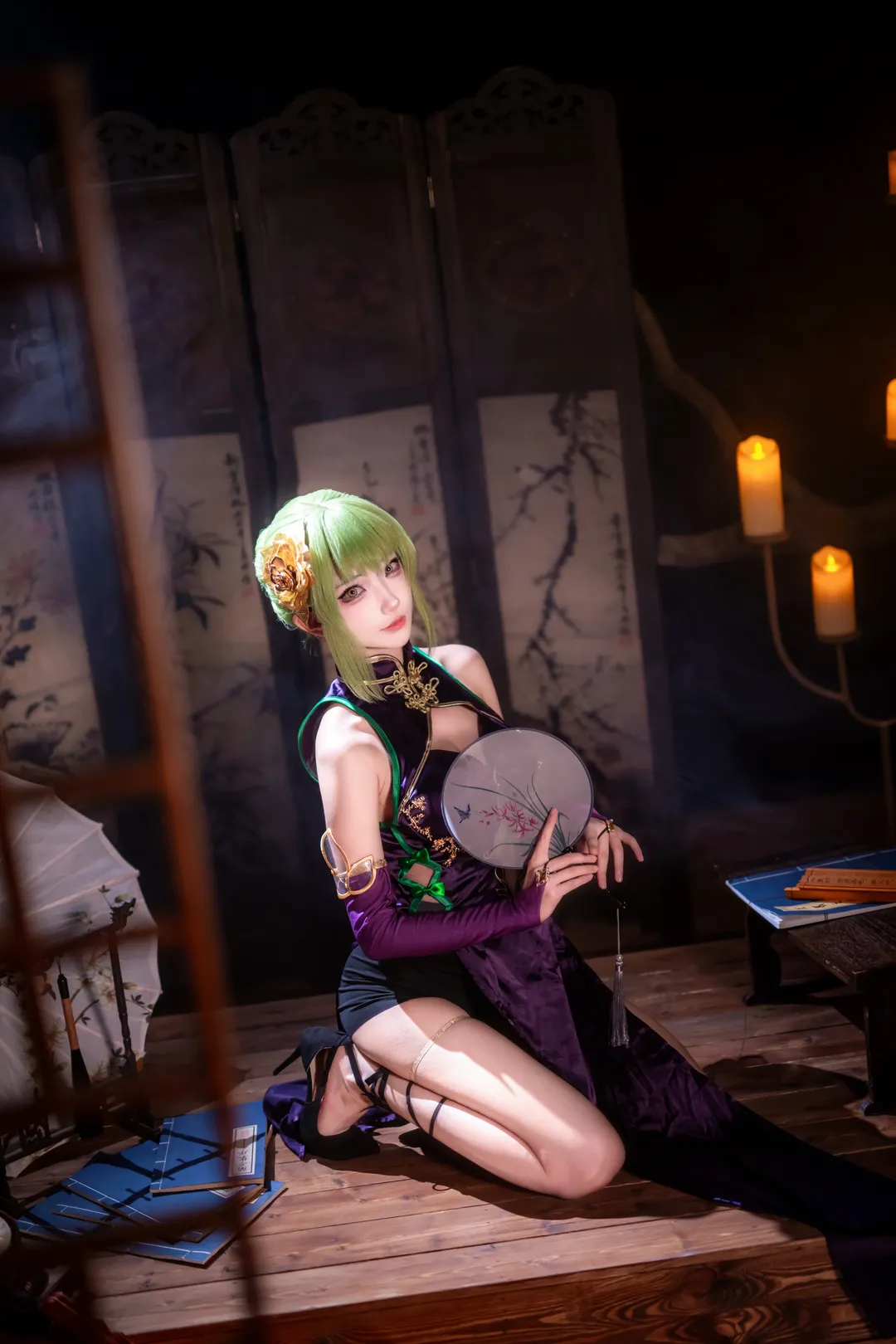 二次元撮影, チャイナドレス コスプレ, 中華風コスプレ, C.C. コスプレ, コードギアス 反逆のルルーシュ - 11枚目