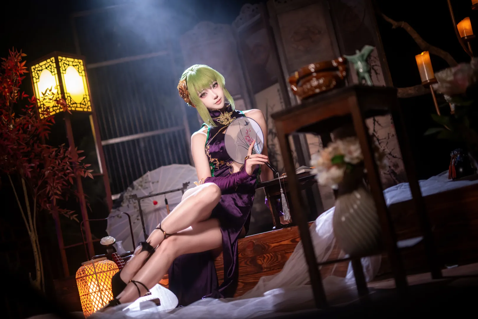 二次元撮影, チャイナドレス コスプレ, 中華風コスプレ, C.C. コスプレ, コードギアス 反逆のルルーシュ - 7枚目