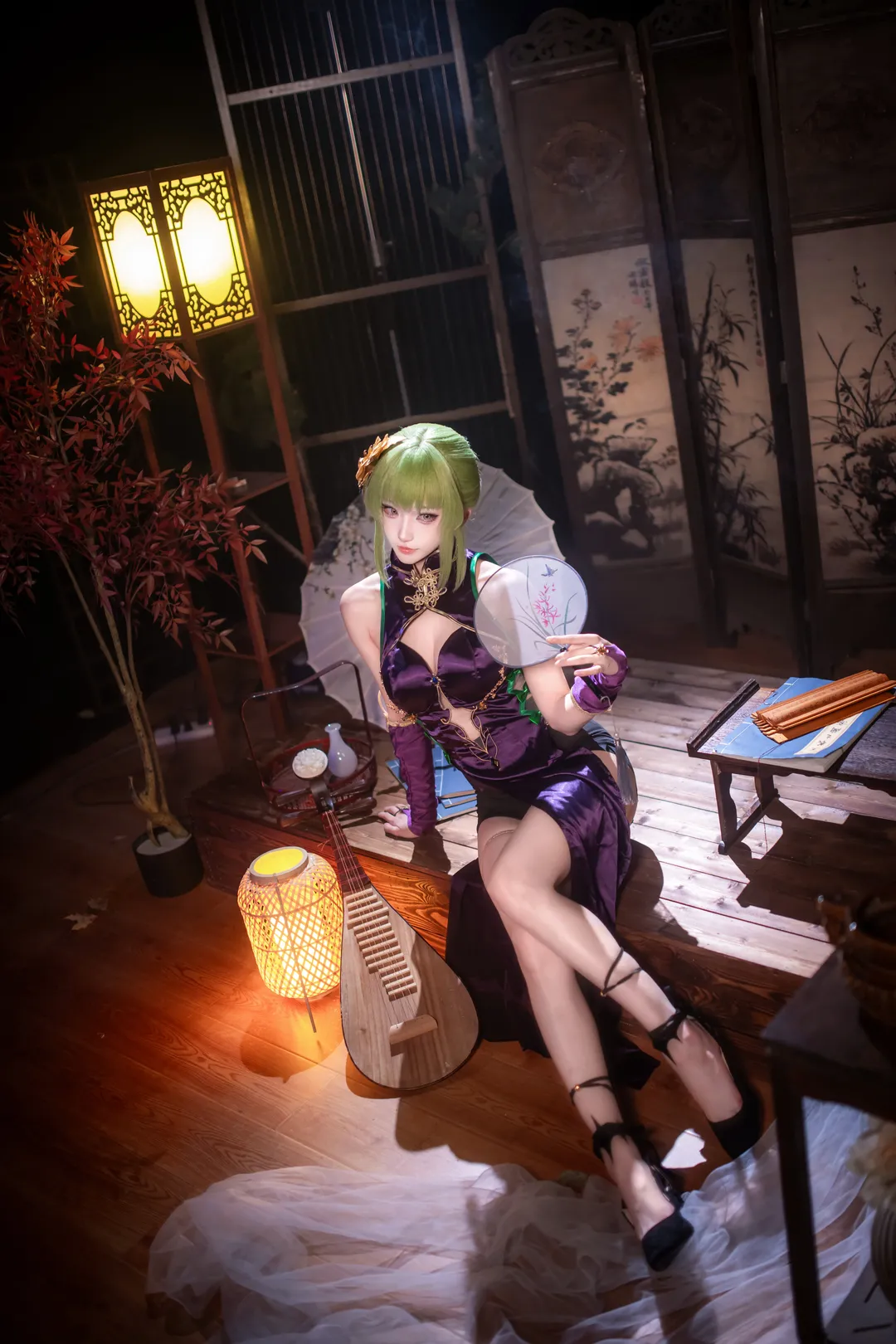 二次元撮影, チャイナドレス コスプレ, 中華風コスプレ, C.C. コスプレ, コードギアス 反逆のルルーシュ - 8枚目