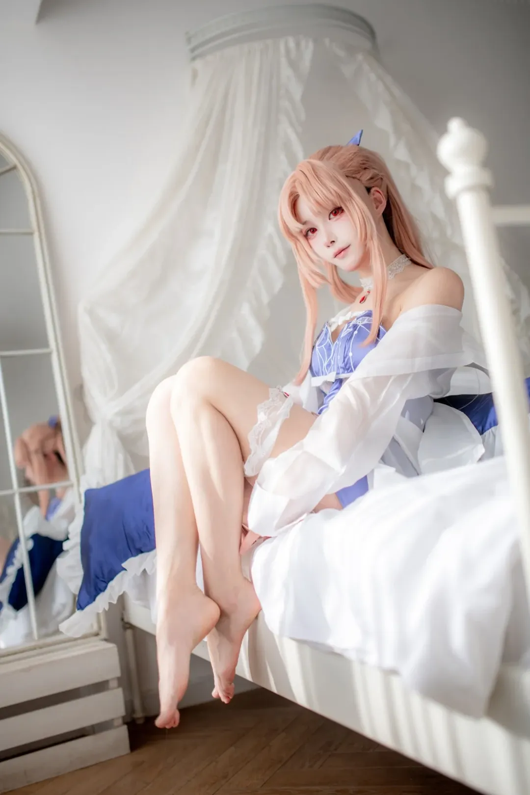 永劫无间, cosplay摄影, 妖刀姬cos, 重庆coser, 居家睡衣风 - 第2张