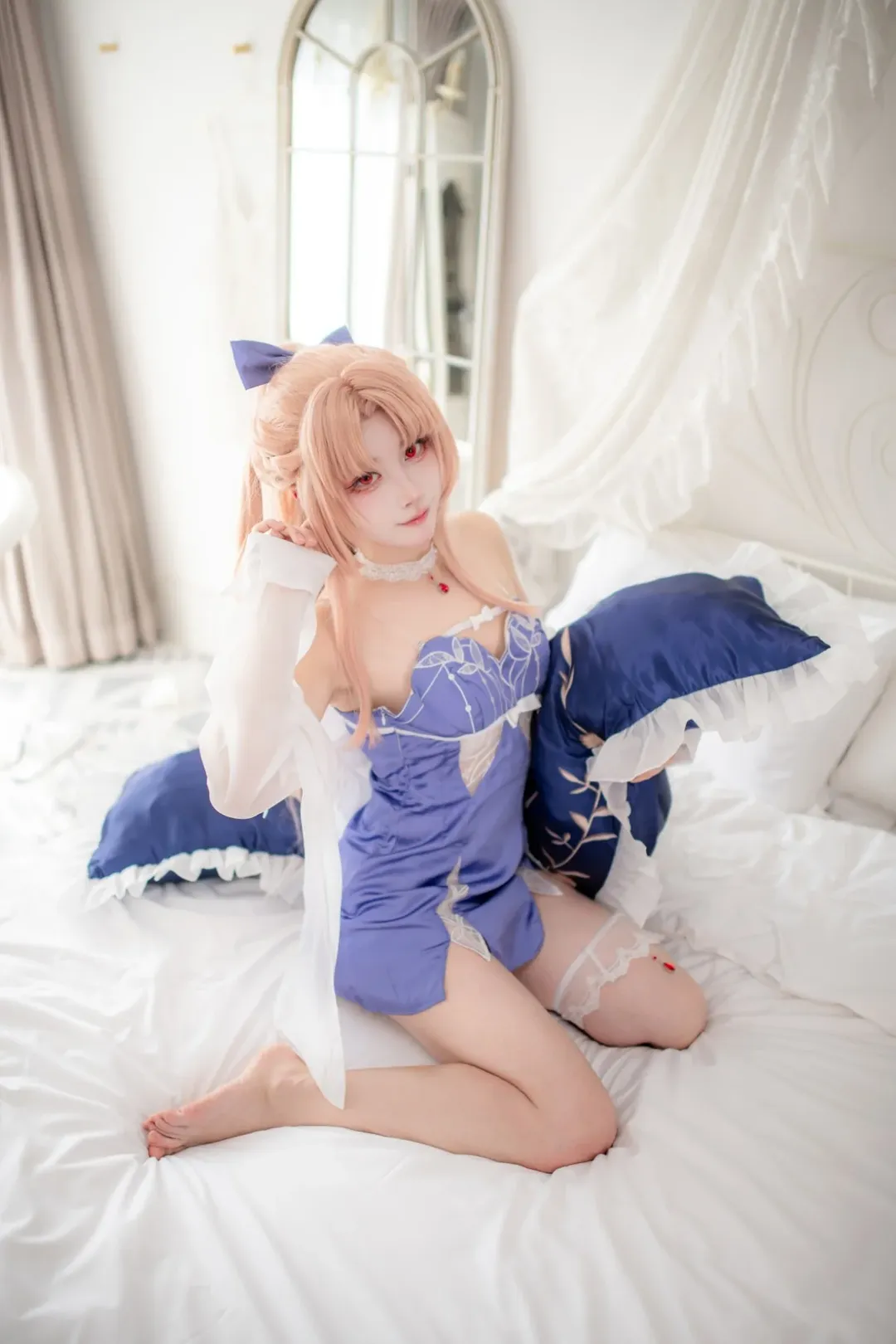 永劫无间, cosplay摄影, 妖刀姬cos, 重庆coser, 居家睡衣风 - 第7张