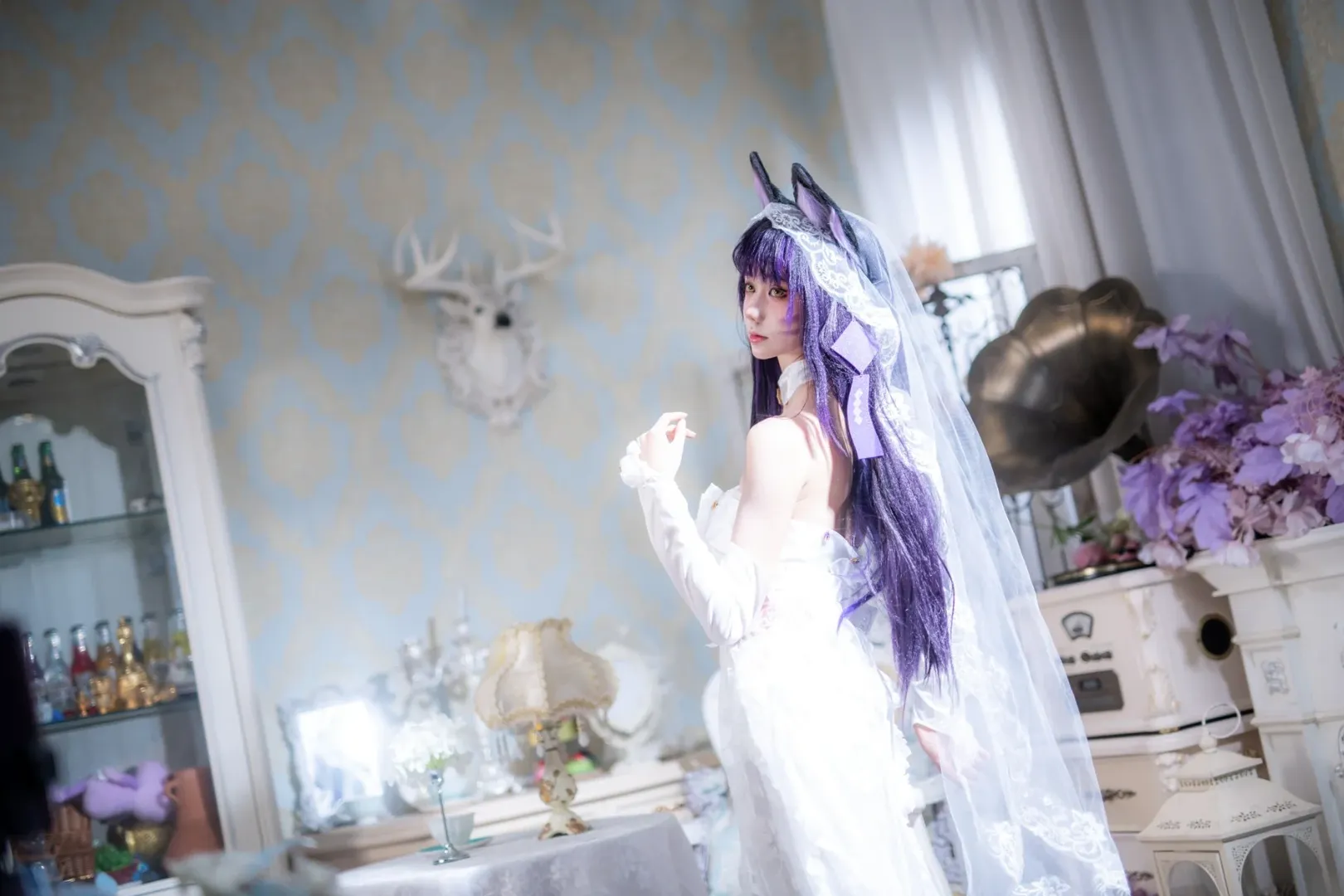 二次元摄影, 碧蓝航线, cos正片, 武藏cos, 武藏花嫁 - 第3张