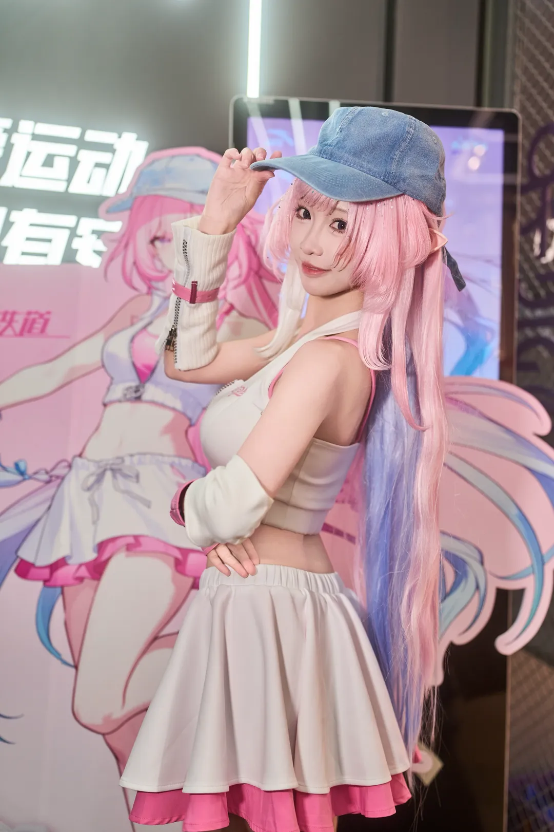昔涟cos, 崩坏星穹铁道, 运动风cosplay, 安踏星穹铁道联名, 粉发精灵耳 - 第4张