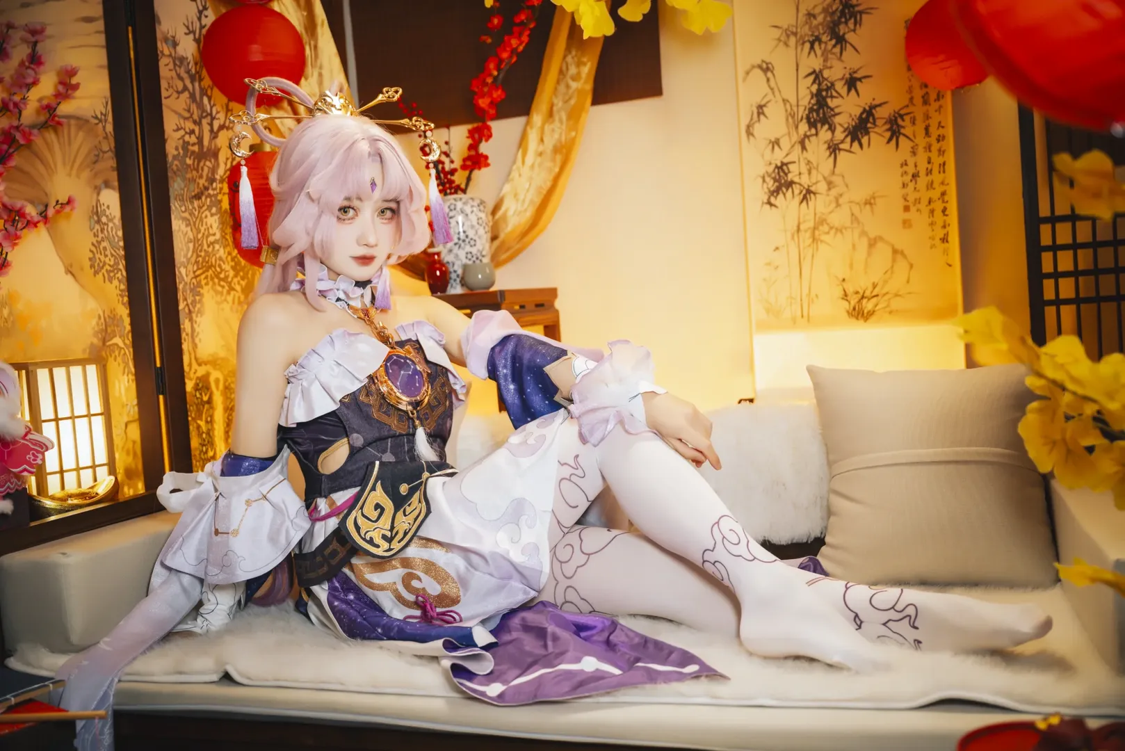 Honkai: Star Rail, Fu Xuan cosplay, Chinese-style cosplay, Lunar New Year photography, Anime cosplay