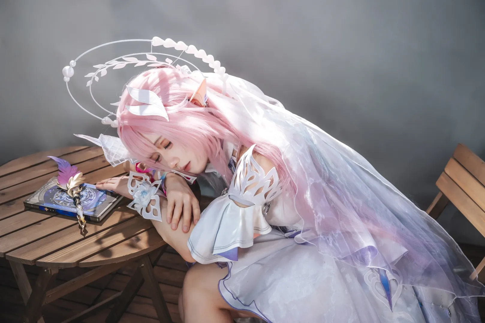 昔涟cos, 崩坏星穹铁道, cosplay摄影, 精灵少女妆造, 反光纱裙穿搭 - 第2张
