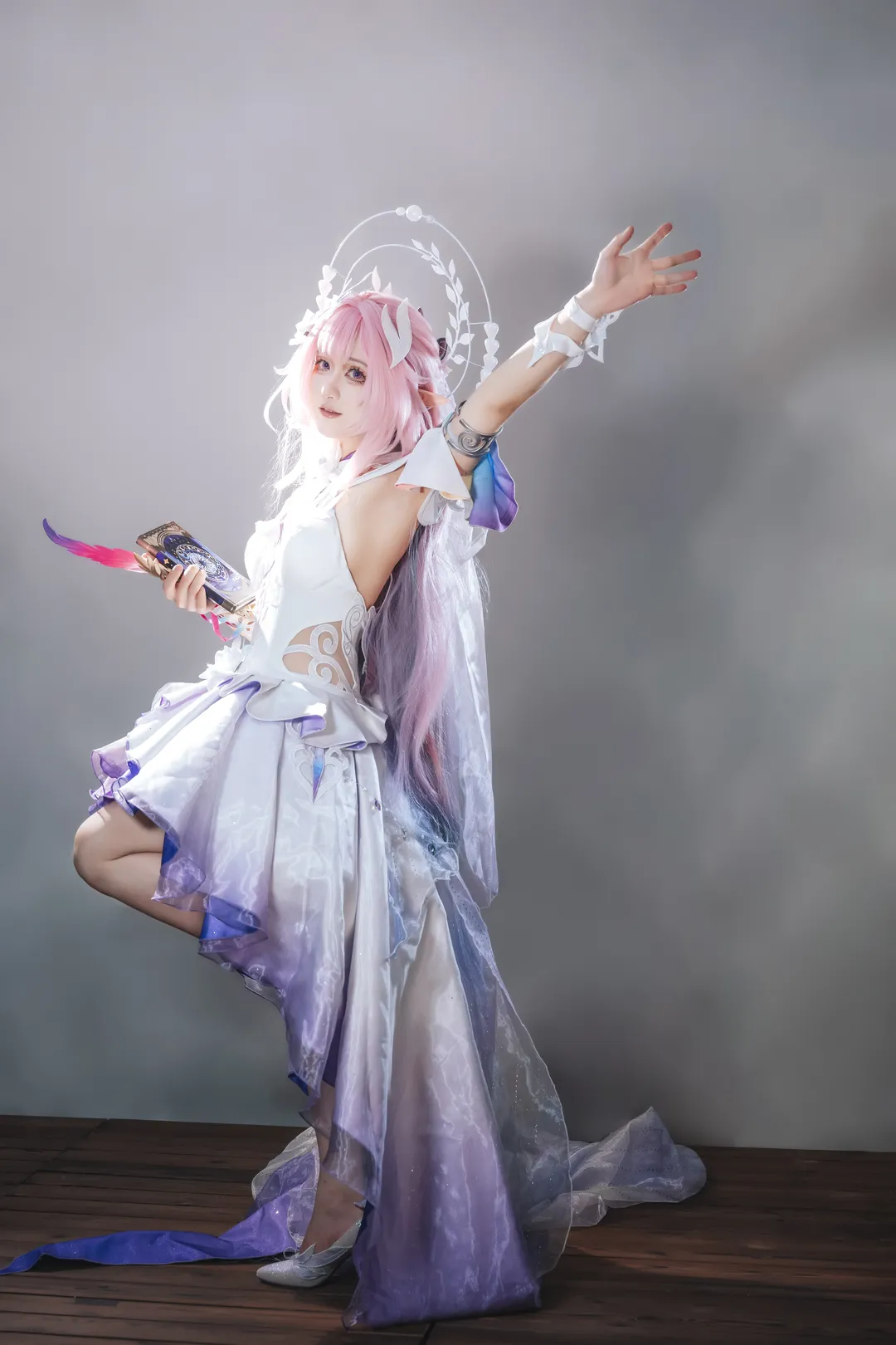 昔涟cos, 崩坏星穹铁道, cosplay摄影, 精灵少女妆造, 反光纱裙穿搭 - 第3张