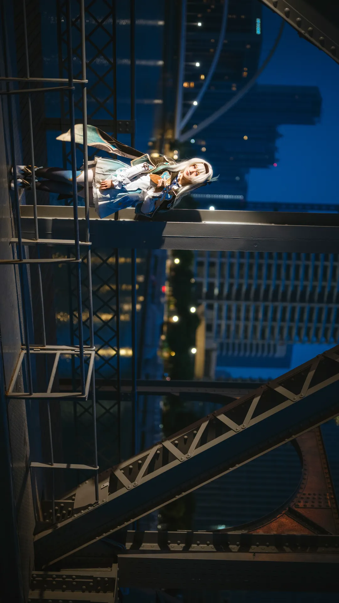 角色扮演, 二次元摄影, 流萤cos, 夜景人像, 崩坏星铁道 - 第2张