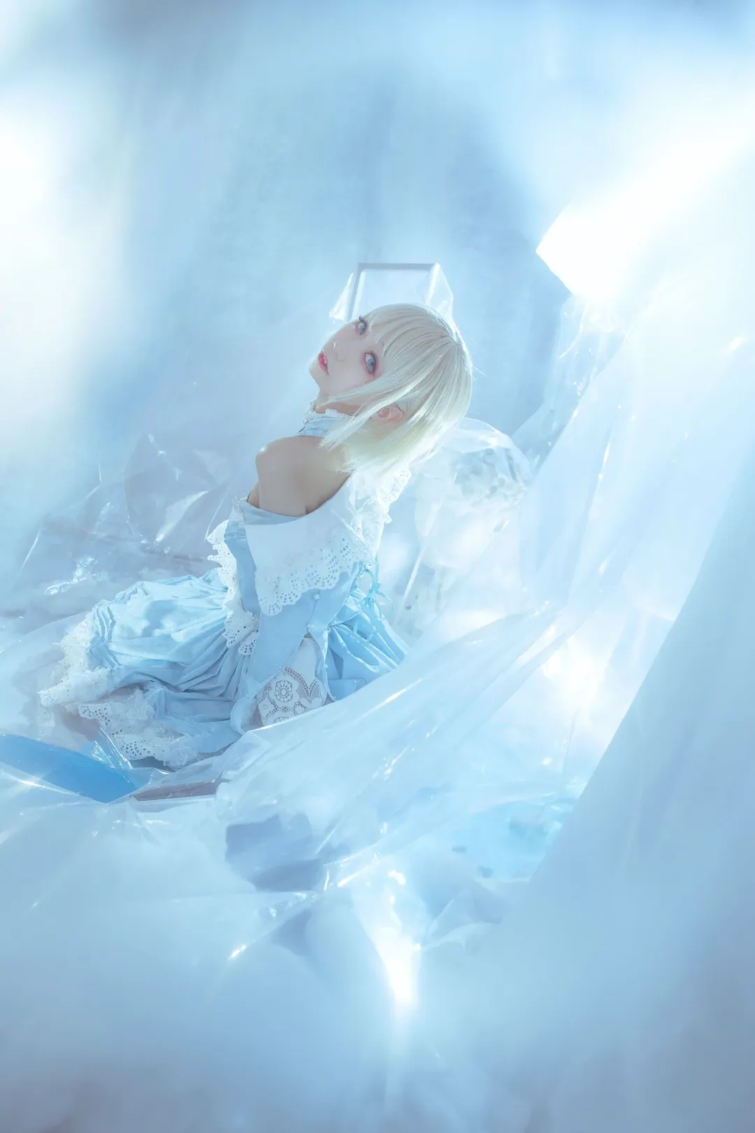 cosplay摄影, 沙条爱歌cos, FatePrototype, 苍银的碎片, 冷色调妆造 - 第3张