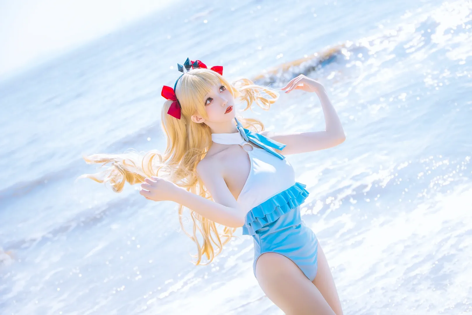 海边摄影, Fate/Grand Order, cosplay日常, 艾蕾cos, 泳装艾蕾 - 第12张