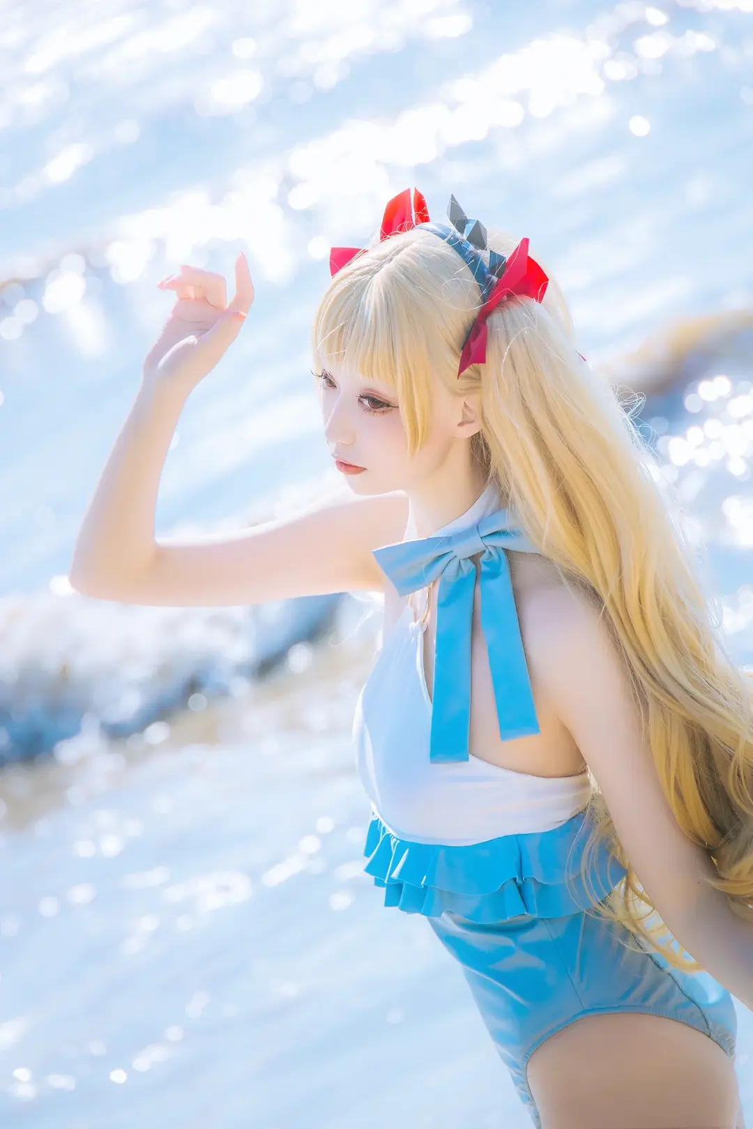 海边摄影, Fate/Grand Order, cosplay日常, 艾蕾cos, 泳装艾蕾 - 第13张