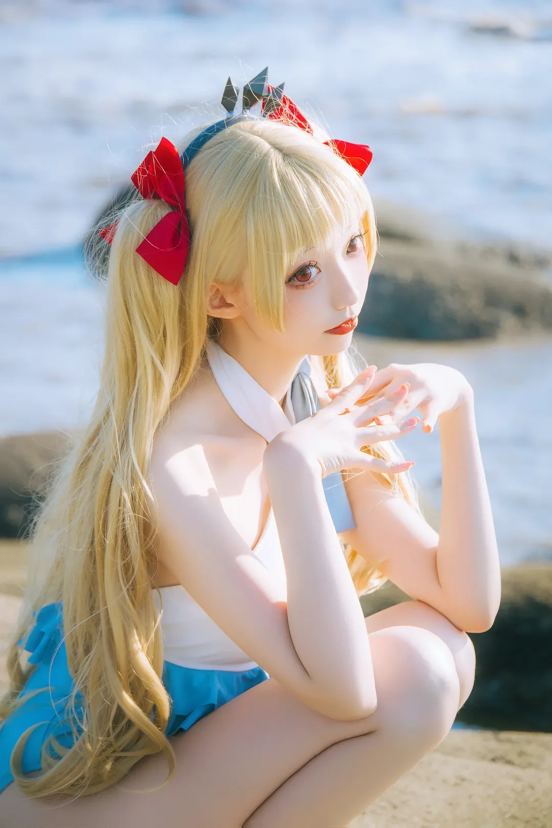 海边摄影, Fate/Grand Order, cosplay日常, 艾蕾cos, 泳装艾蕾 - 第14张