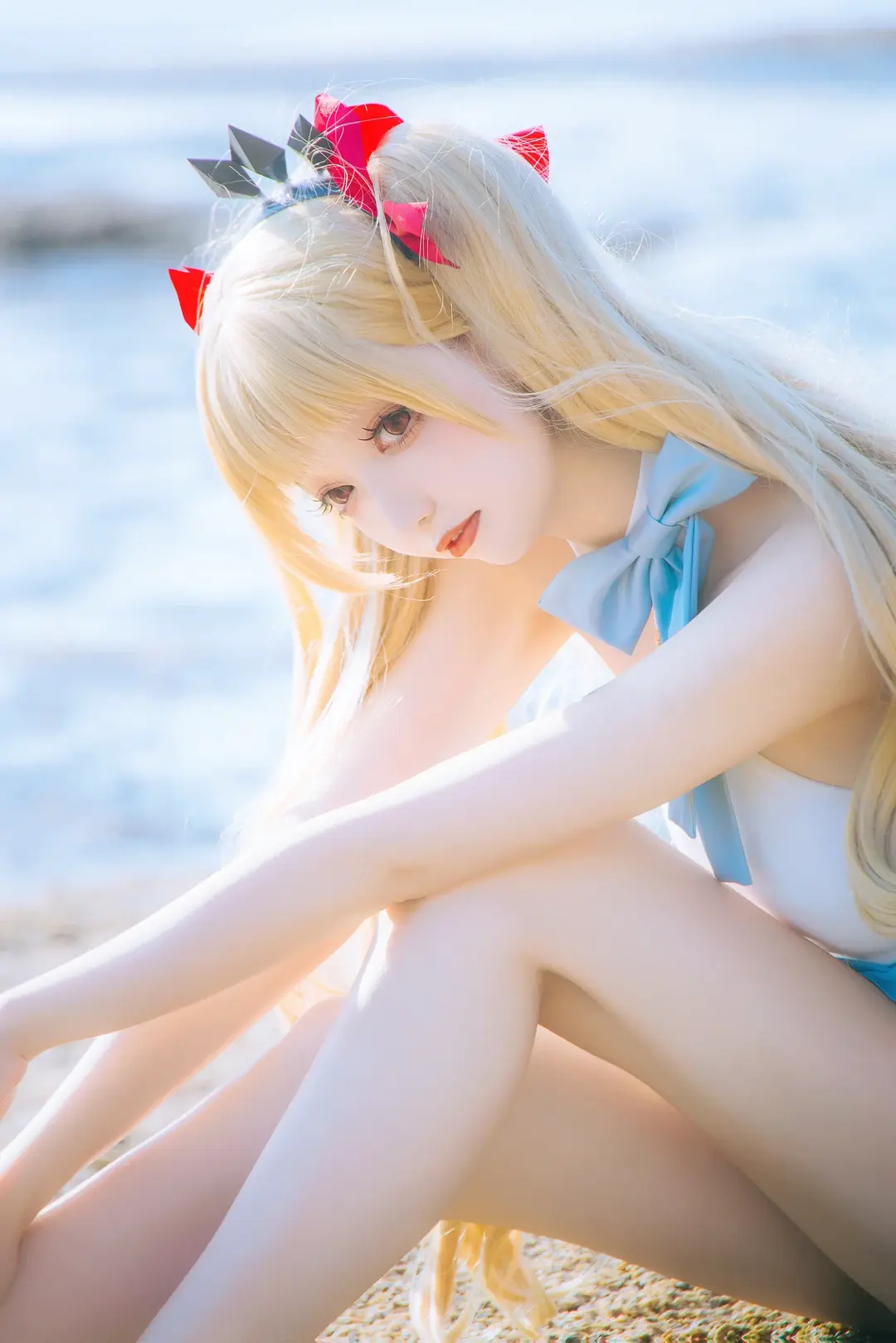 海边摄影, Fate/Grand Order, cosplay日常, 艾蕾cos, 泳装艾蕾 - 第15张