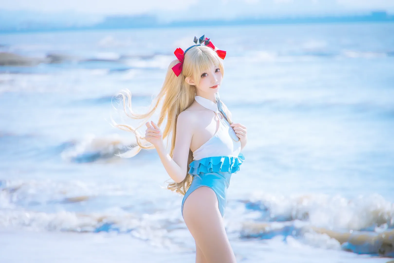 海边摄影, Fate/Grand Order, cosplay日常, 艾蕾cos, 泳装艾蕾 - 第16张
