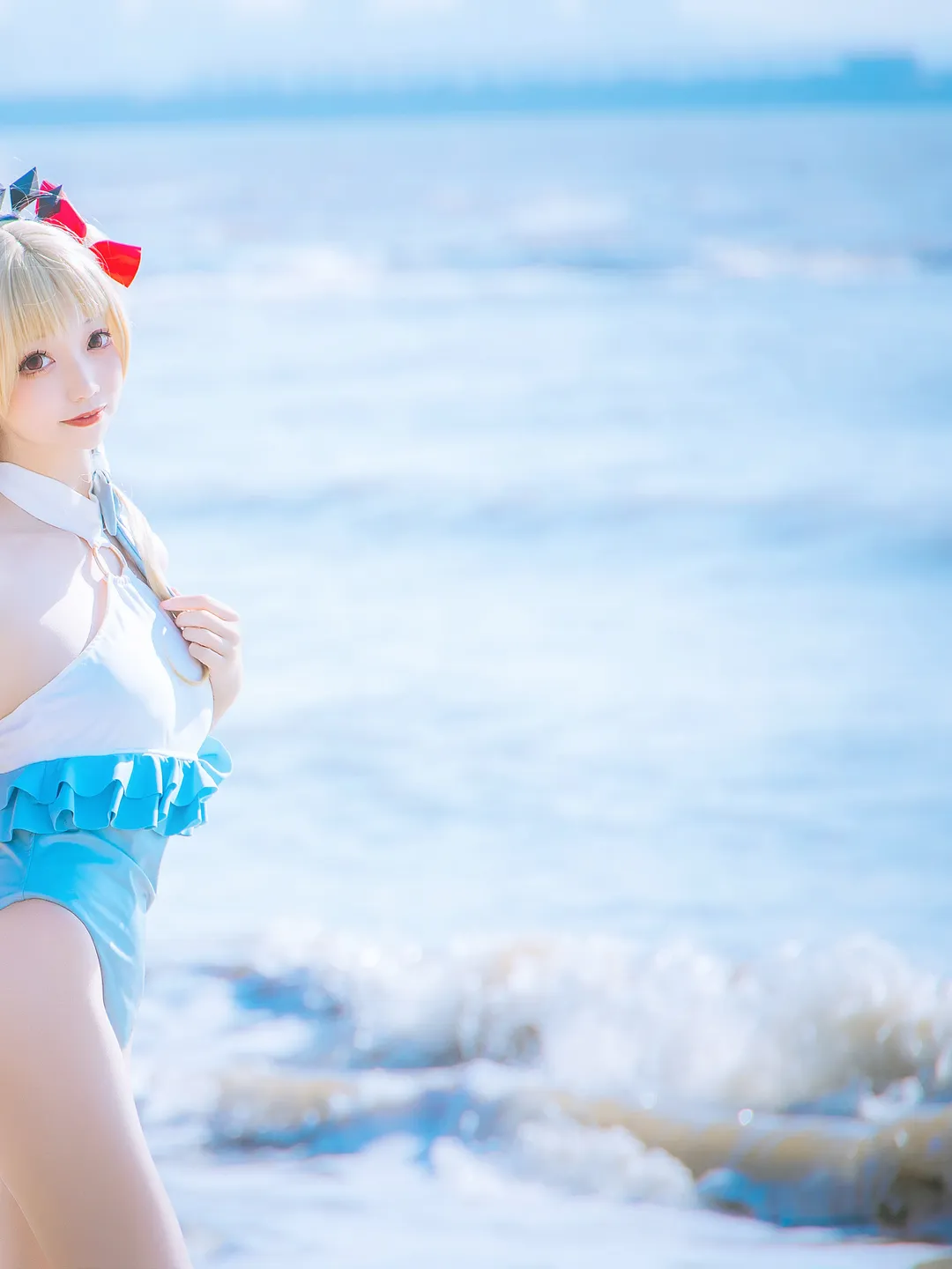 海边摄影, Fate/Grand Order, cosplay日常, 艾蕾cos, 泳装艾蕾 - 第4张