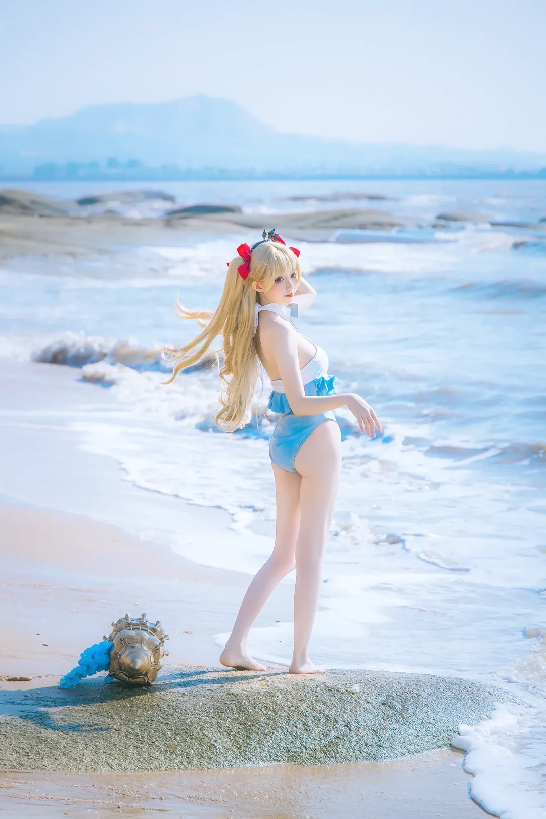 海边摄影, Fate/Grand Order, cosplay日常, 艾蕾cos, 泳装艾蕾 - 第5张
