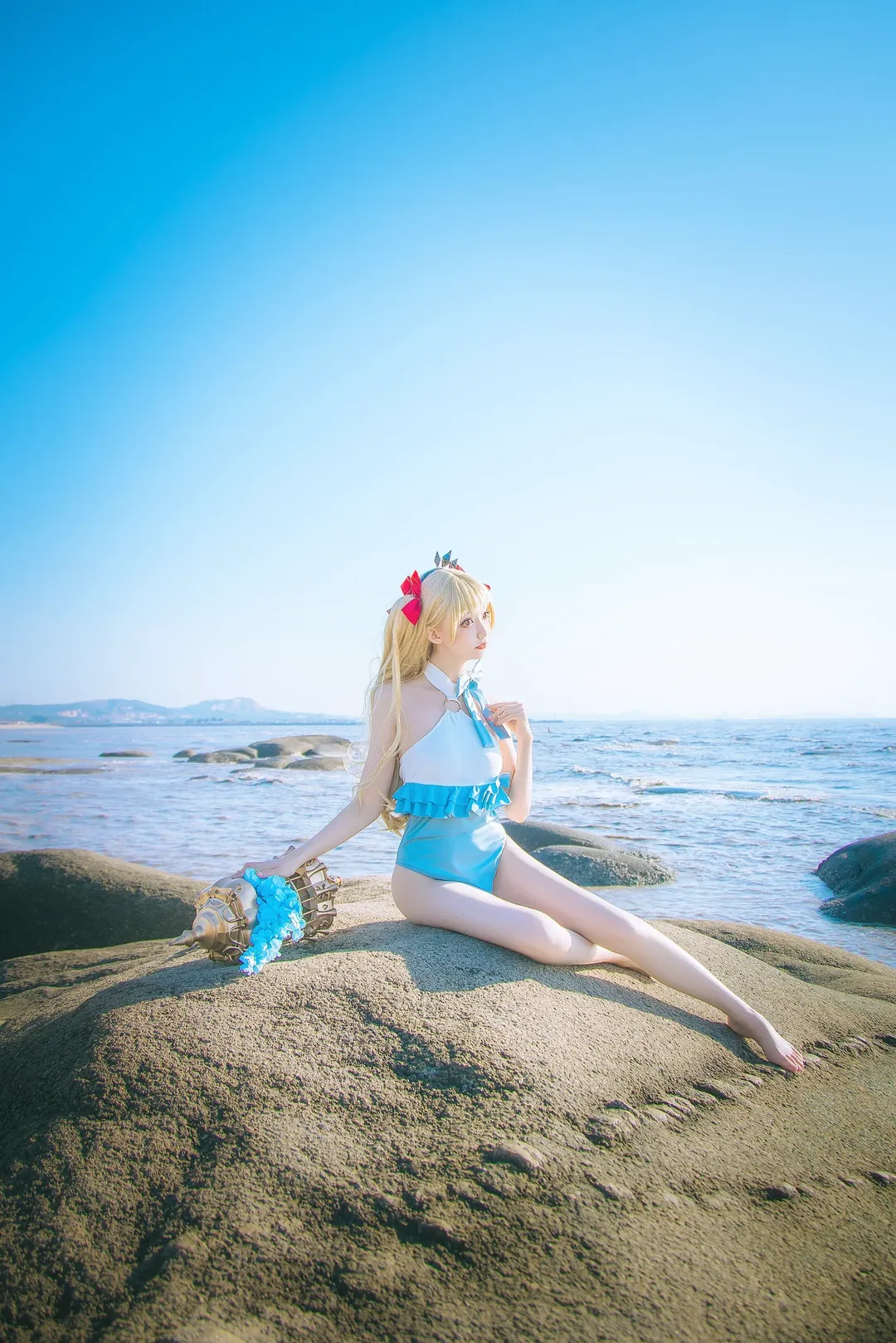 海边摄影, Fate/Grand Order, cosplay日常, 艾蕾cos, 泳装艾蕾 - 第6张