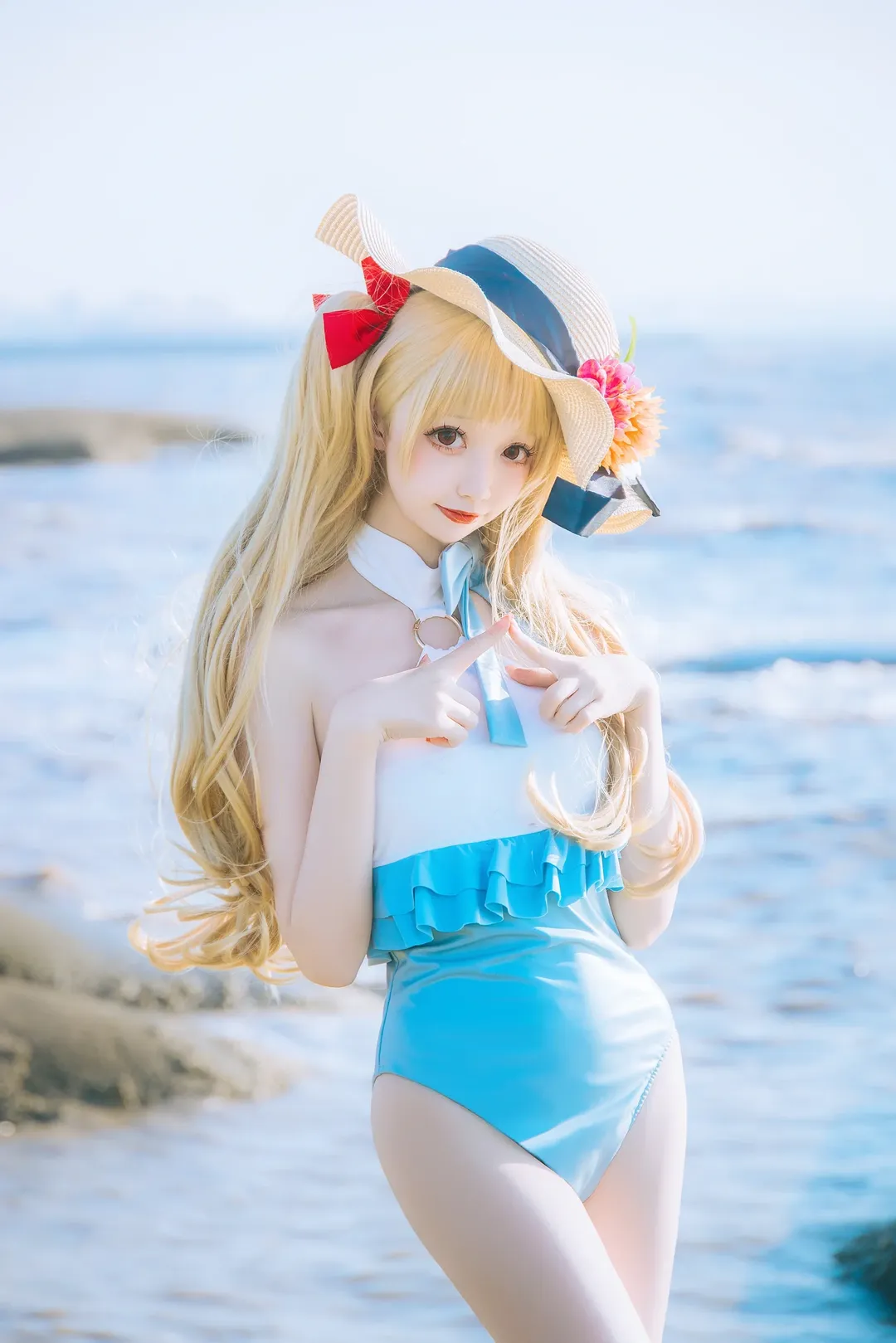 海边摄影, Fate/Grand Order, cosplay日常, 艾蕾cos, 泳装艾蕾 - 第7张
