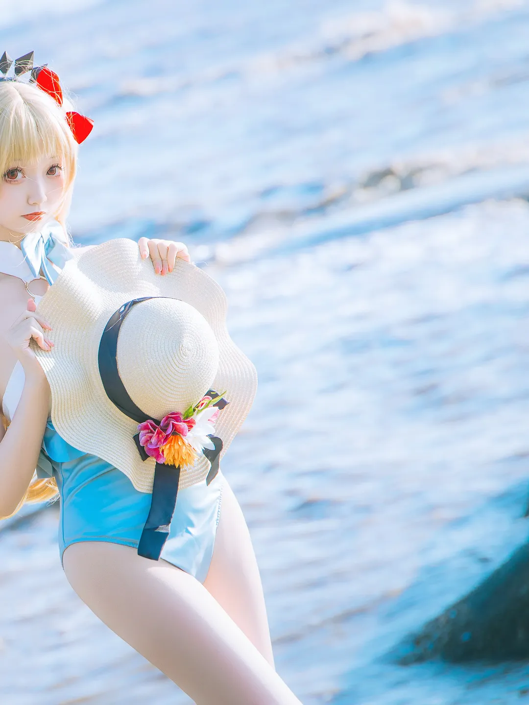 海边摄影, Fate/Grand Order, cosplay日常, 艾蕾cos, 泳装艾蕾 - 第9张