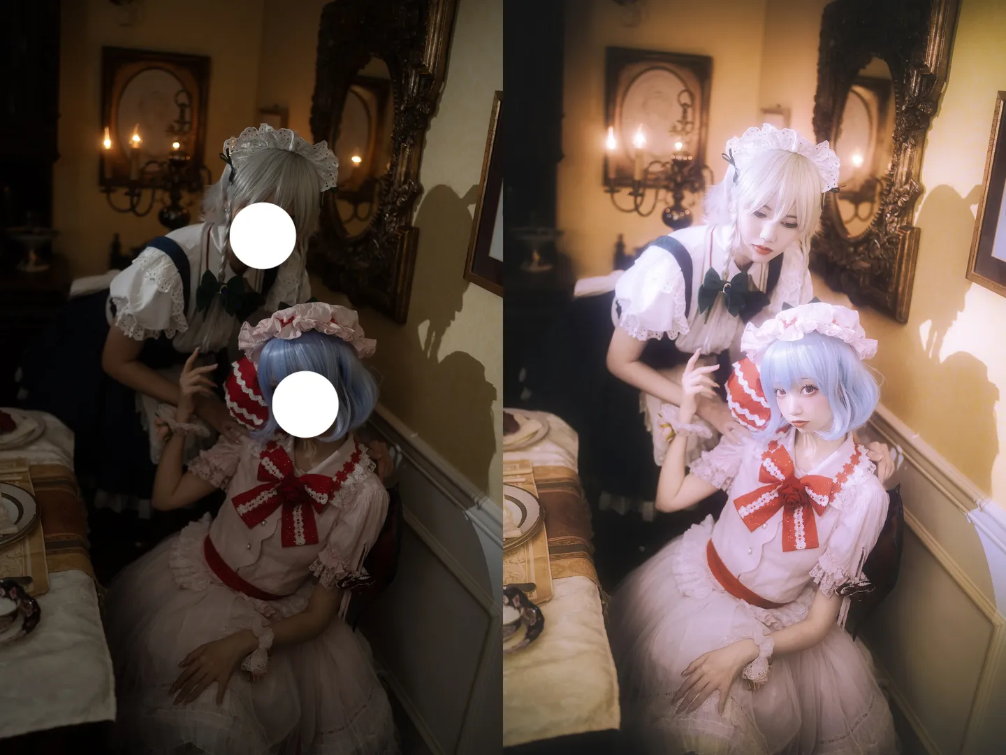 cosplay后期, 氛围感修图, 柔光质感, 萌系修脸, 修图前后对比 - 第3张