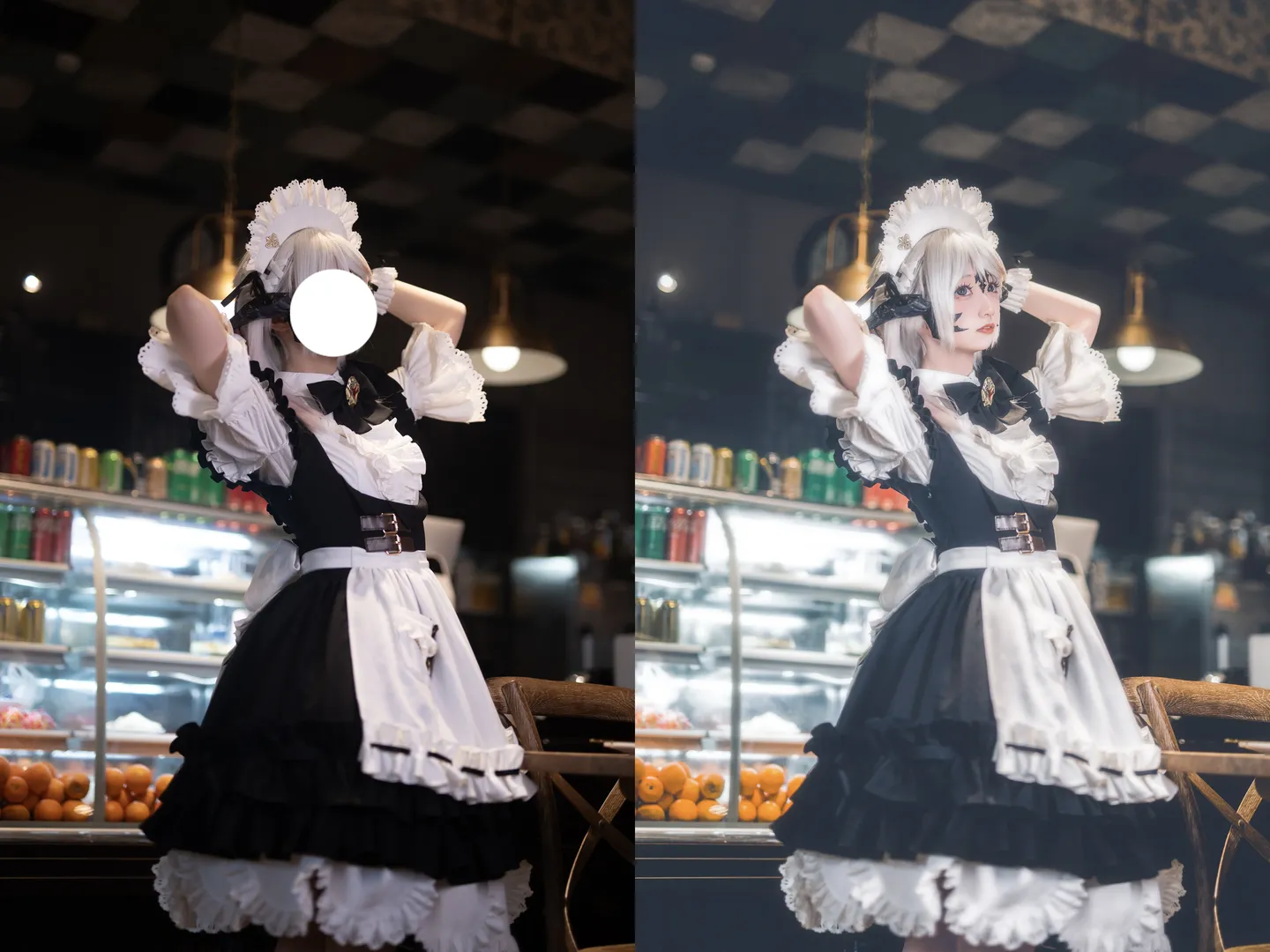 cosplay后期, 氛围感修图, 柔光质感, 萌系修脸, 修图前后对比 - 第4张
