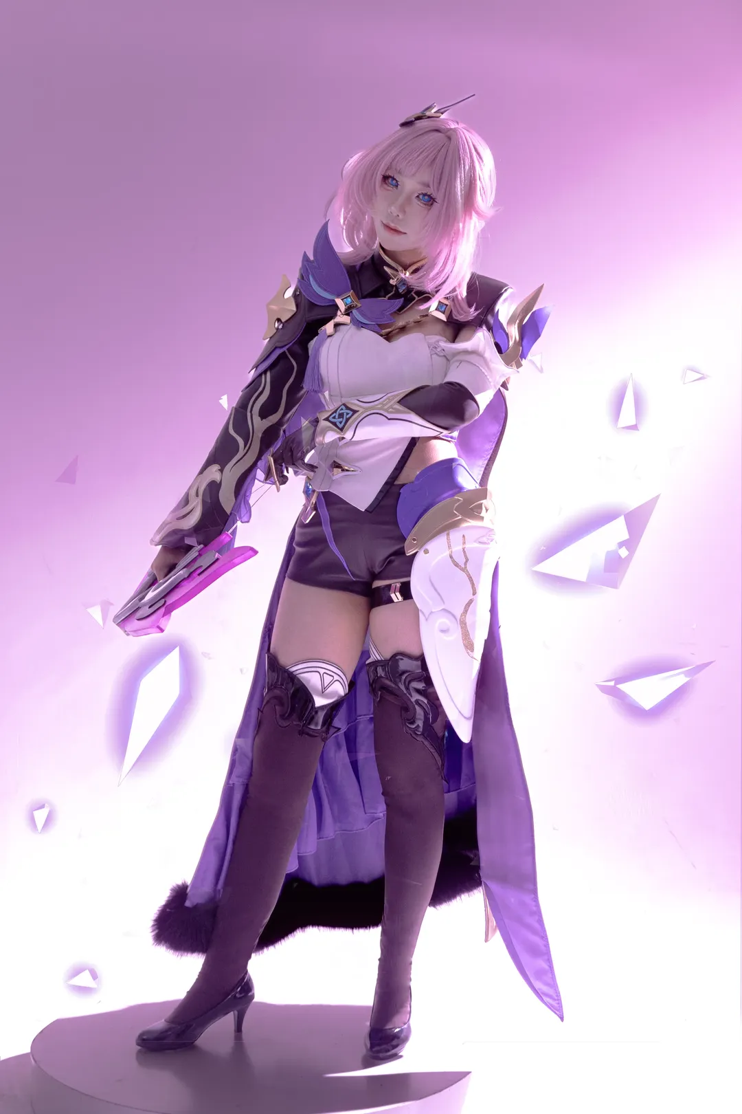爱莉希雅cos, 崩坏3, 二次元摄影, 游戏角色扮演, 粉发cos - 第2张