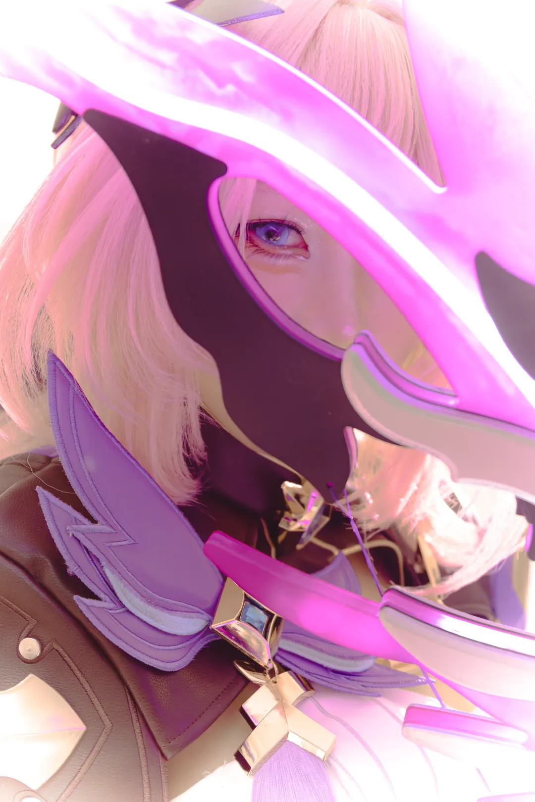 Elysia Cosplay, Honkai Impact 3rd, 2D character, Cosplay photography, Pink-themed makeup and styling