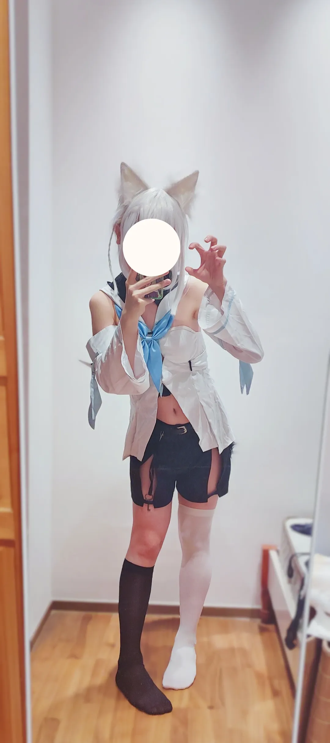角色还原, 日系风格, 猫耳装扮, 黑白穿搭, 角色Cosplay - 第2张