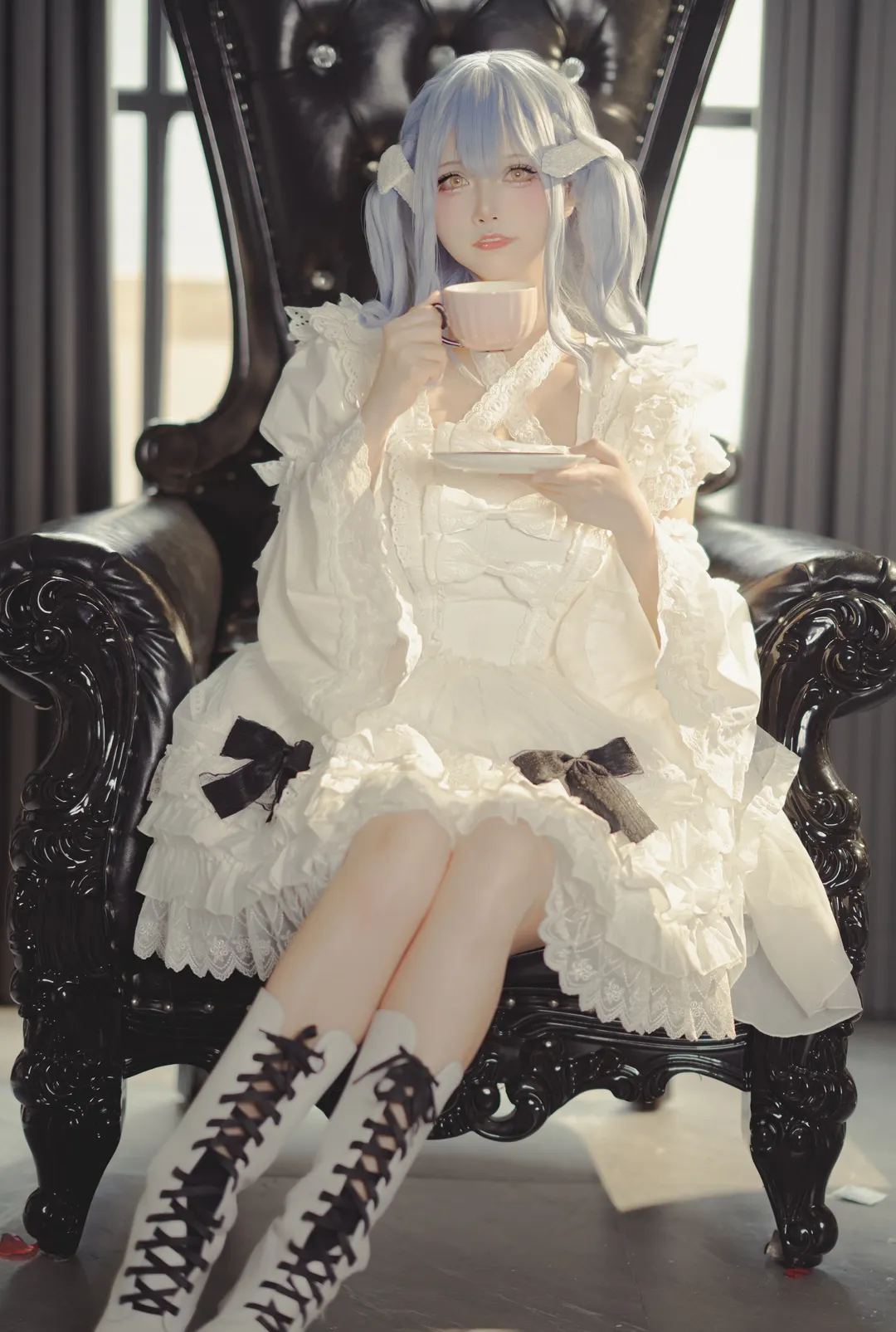 美的写真, コスプレ, 豊川祥子, 夢の中の少女, レースドレス - 2枚目