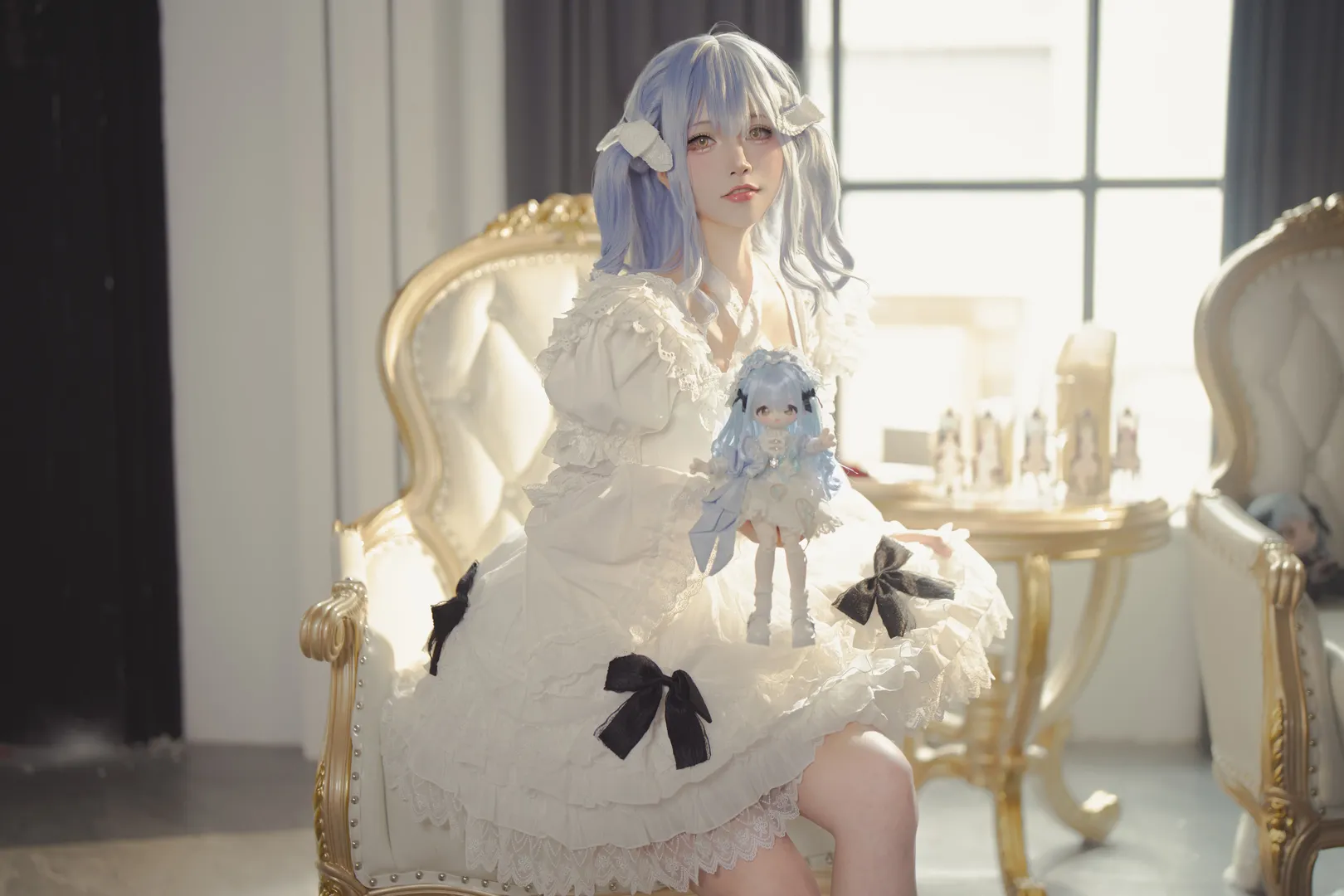 美的写真, コスプレ, 豊川祥子, 夢の中の少女, レースドレス - 5枚目