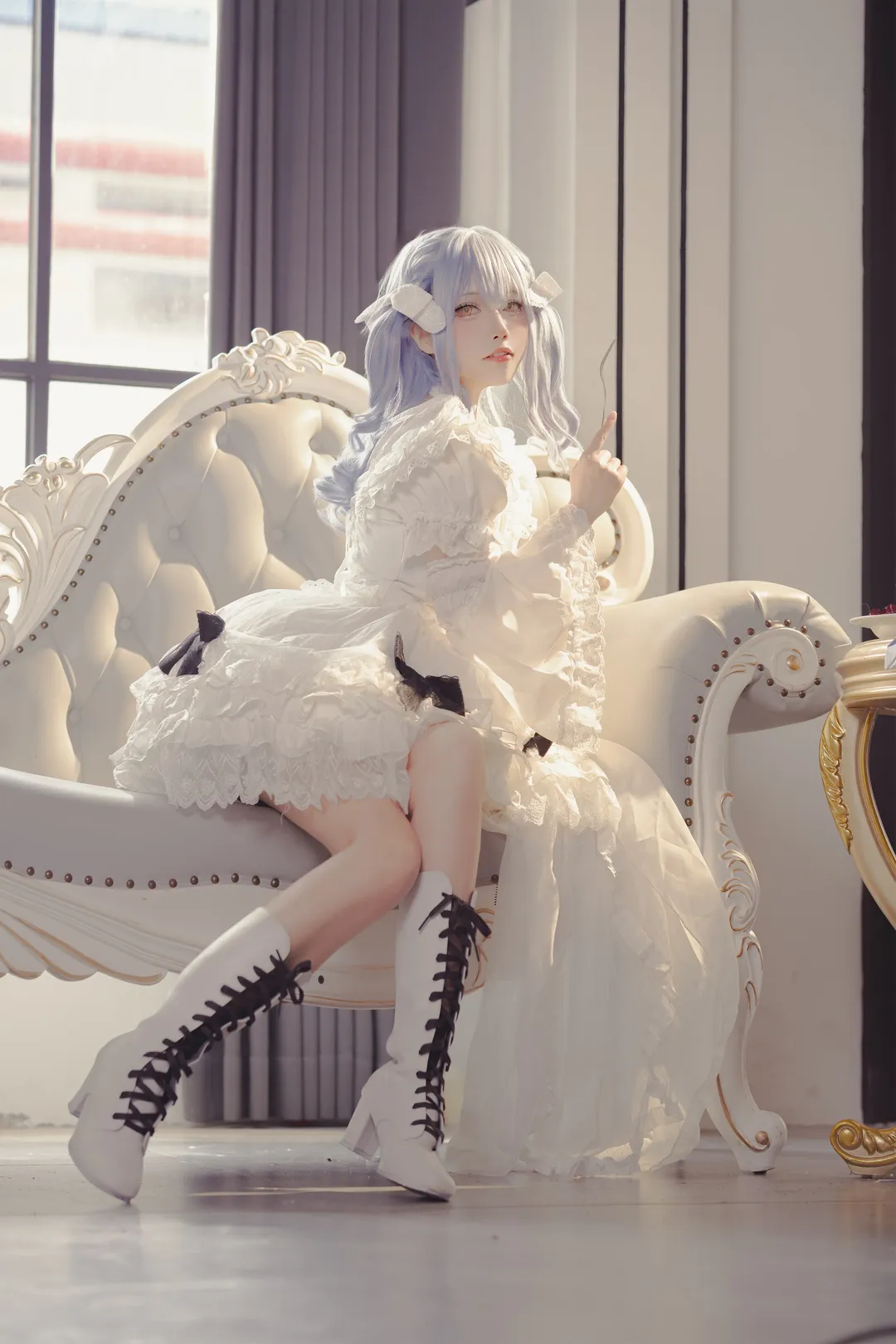 美的写真, コスプレ, 豊川祥子, 夢の中の少女, レースドレス - 7枚目