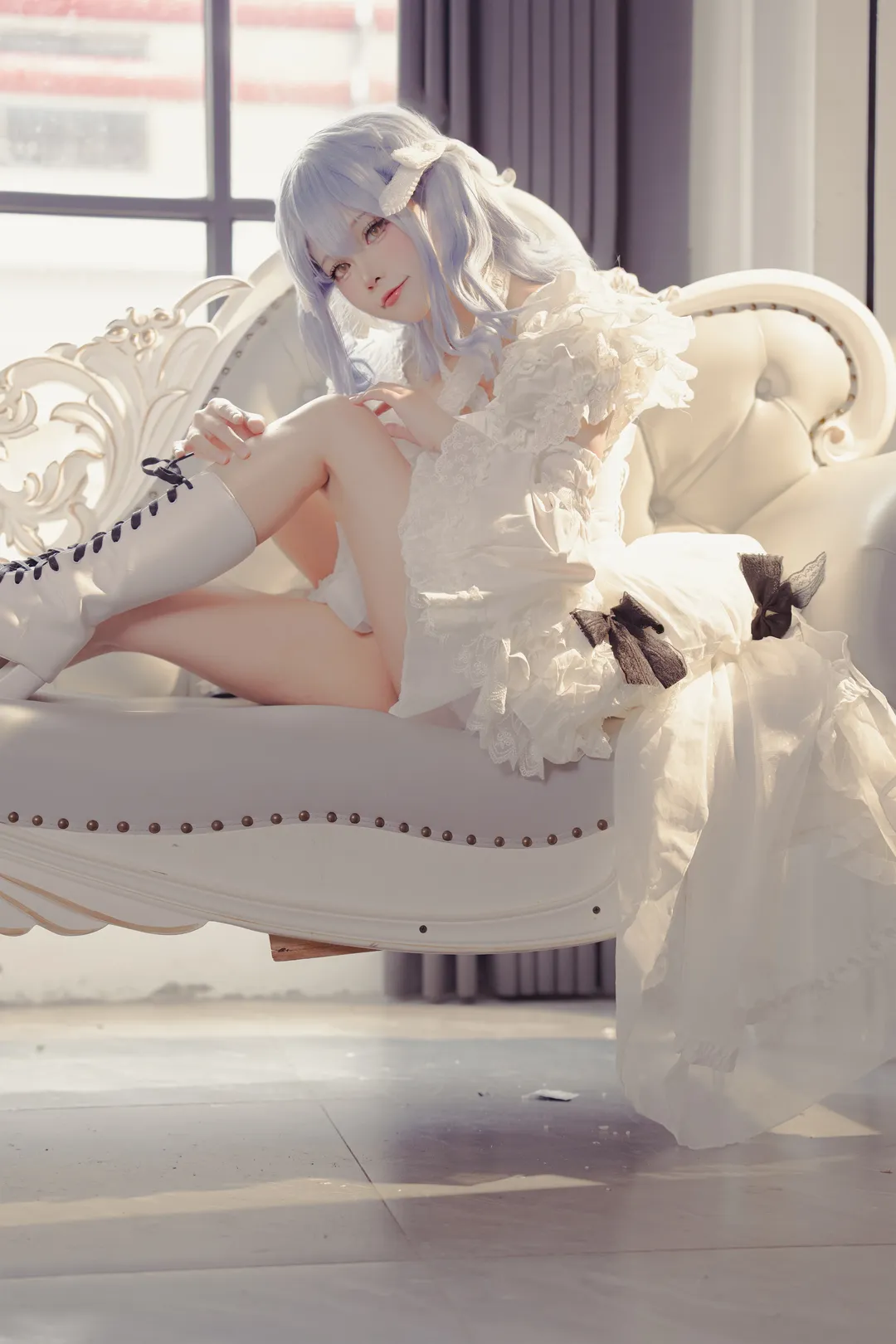 美的写真, コスプレ, 豊川祥子, 夢の中の少女, レースドレス - 8枚目