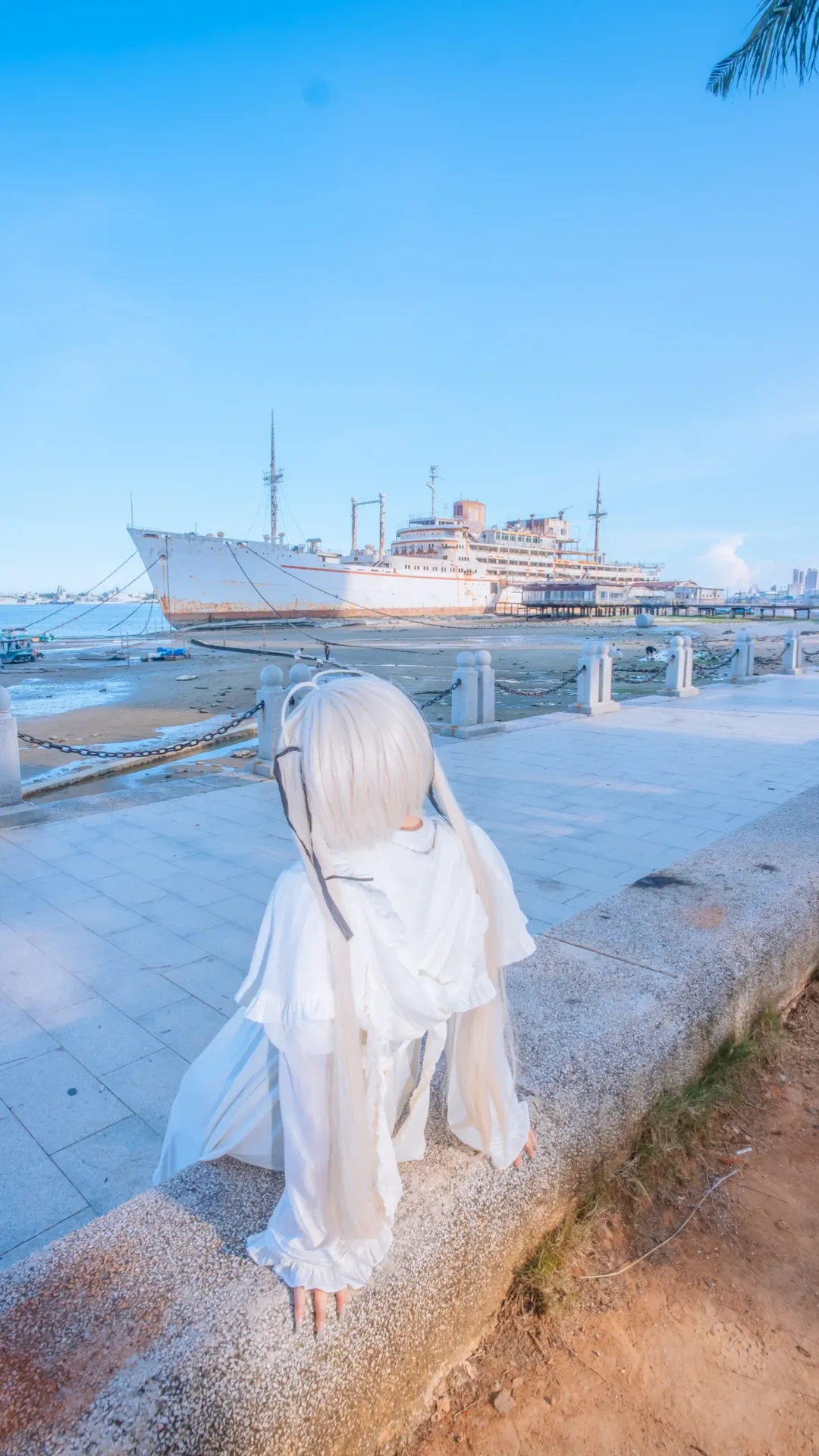 海边摄影, 二次元cosplay, 穹妹cos, 缘之空, 日系风 - 第1张