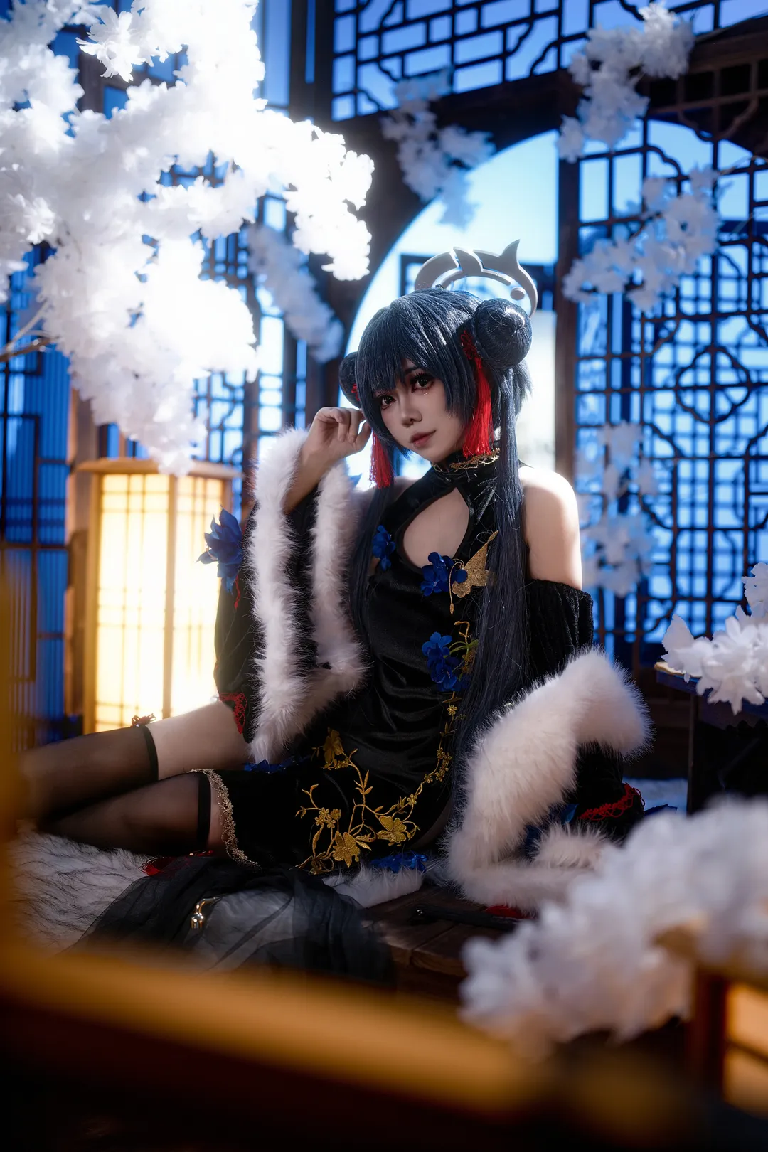 蔚蓝档案, 妃咲cos, 碧蓝档案, 二次元cosplay, 国风旗袍