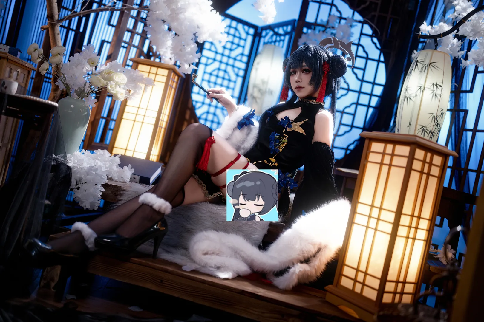 蔚蓝档案, 妃咲cos, 碧蓝档案, 二次元cosplay, 国风旗袍 - 第4张