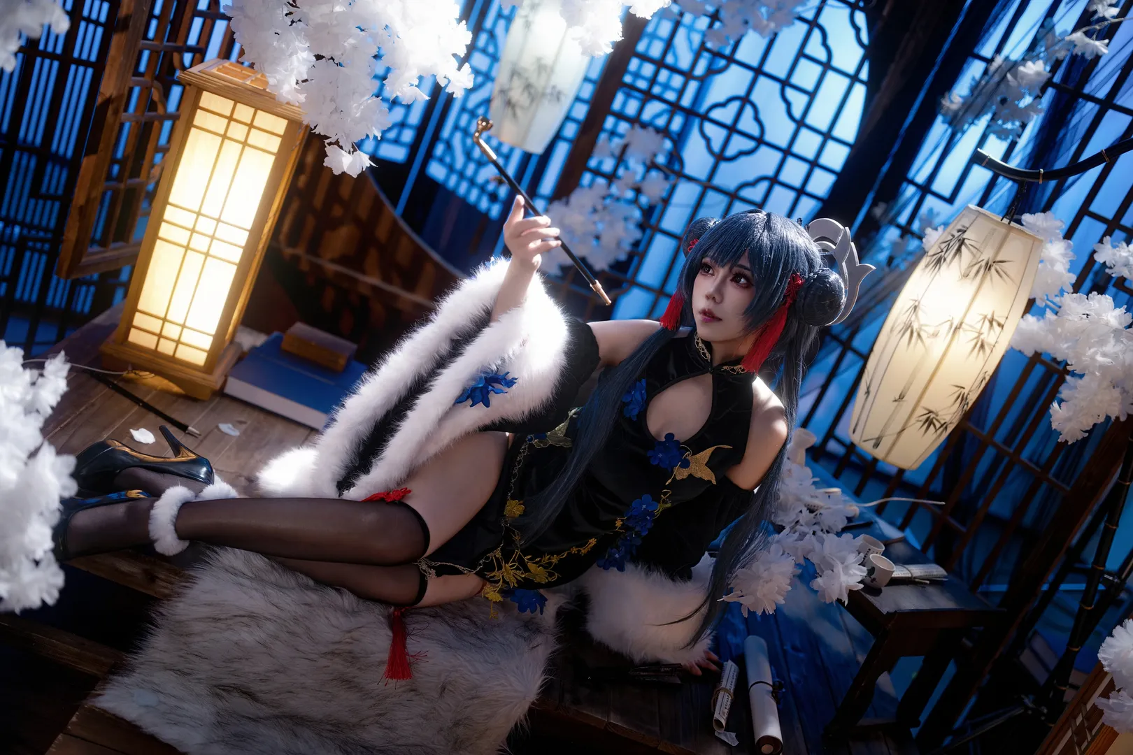 蔚蓝档案, 妃咲cos, 碧蓝档案, 二次元cosplay, 国风旗袍 - 第6张