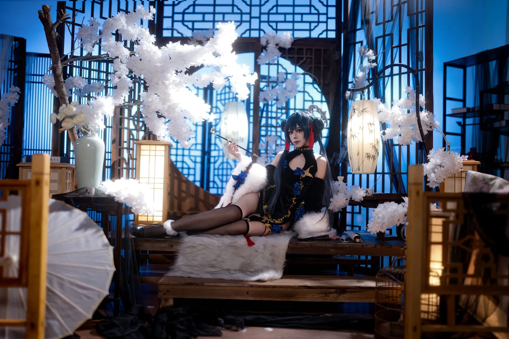 蔚蓝档案, 妃咲cos, 碧蓝档案, 二次元cosplay, 国风旗袍 - 第7张