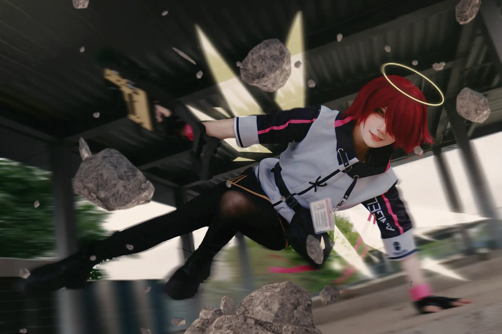 外景拍摄, 明日方舟, 红发角色, cosplay摄影, 能天使cos - 第18张