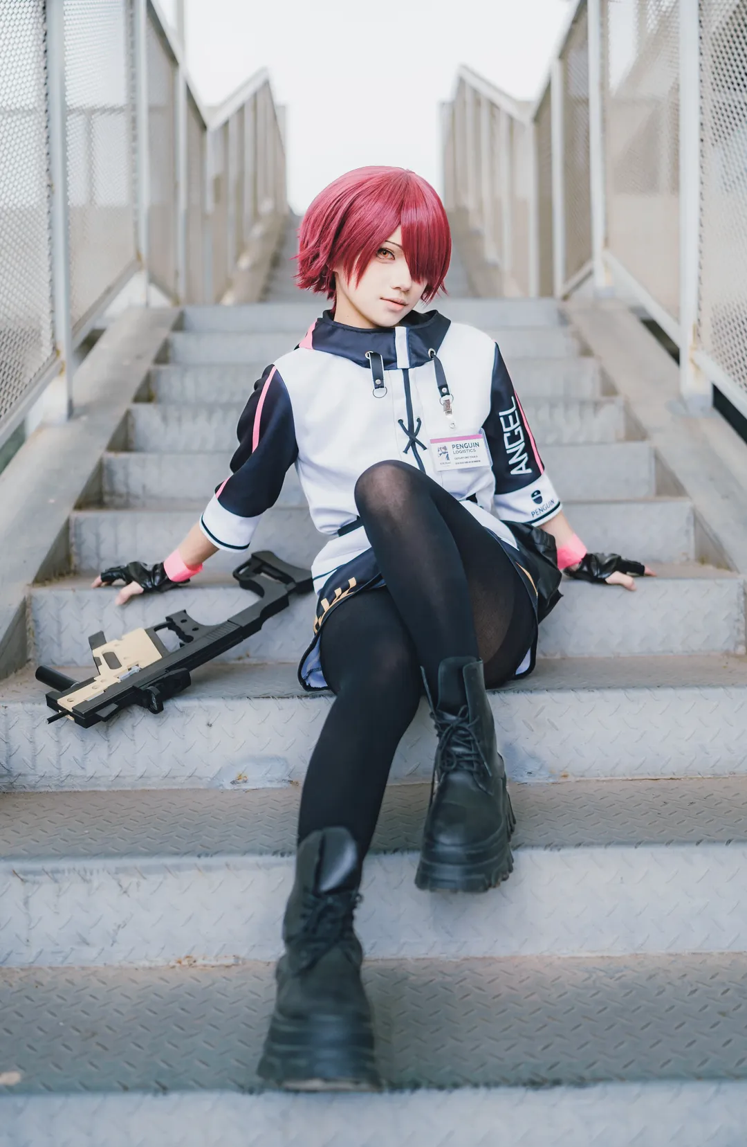 外景拍摄, 明日方舟, 红发角色, cosplay摄影, 能天使cos - 第6张