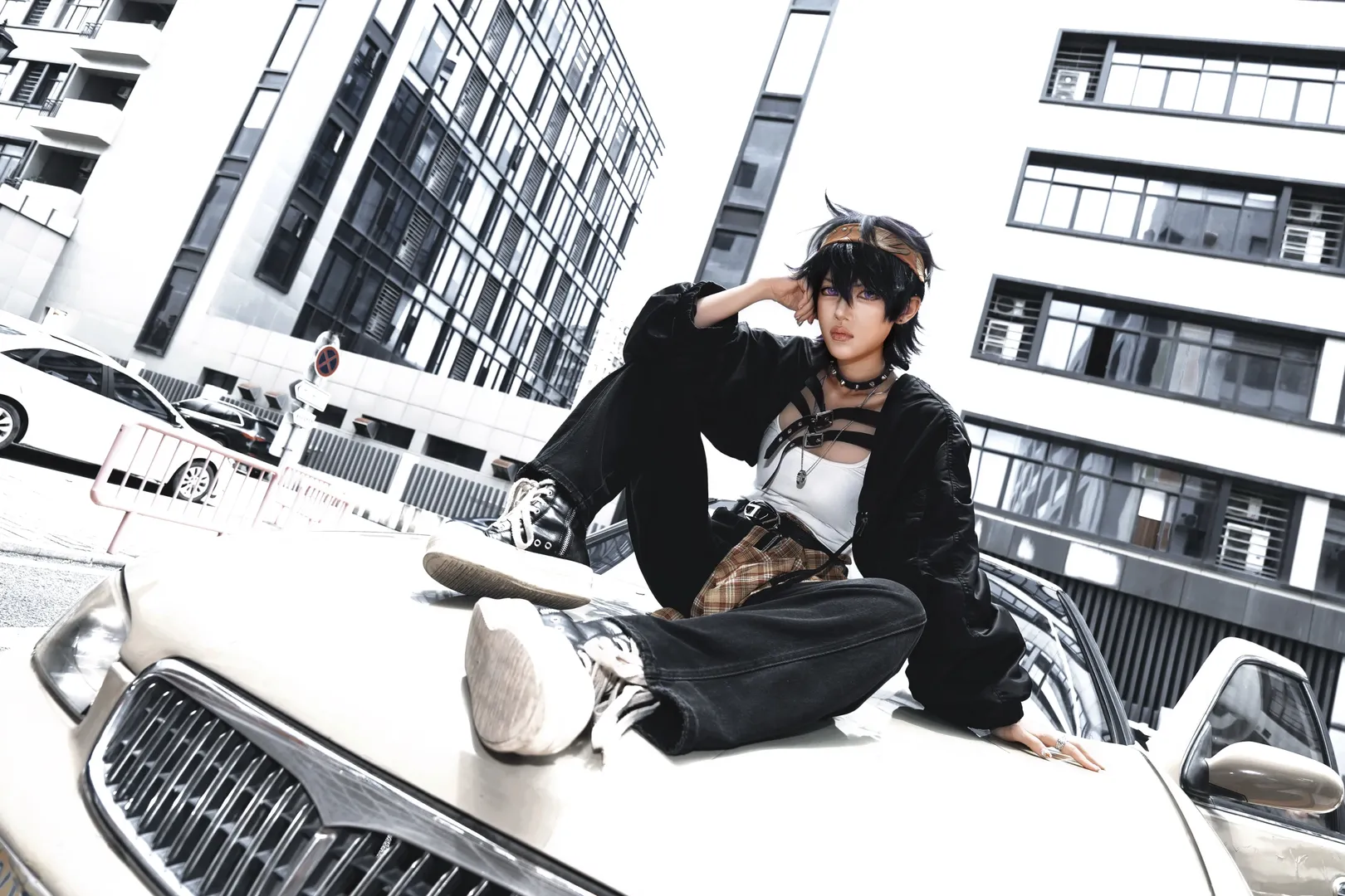 角色扮演, Cosplay分享, 纳兰迦cos, jojo的奇妙冒险 黄金之风, 机车街拍 - 第12张